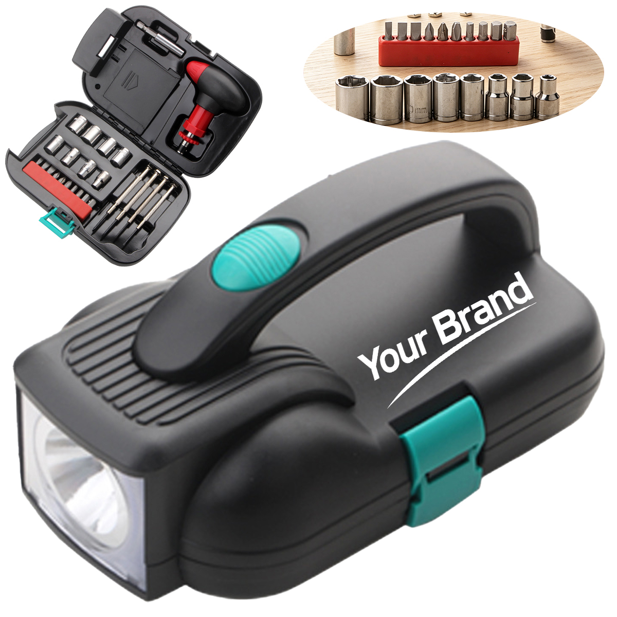 Flashlight Tool Set with LED Light