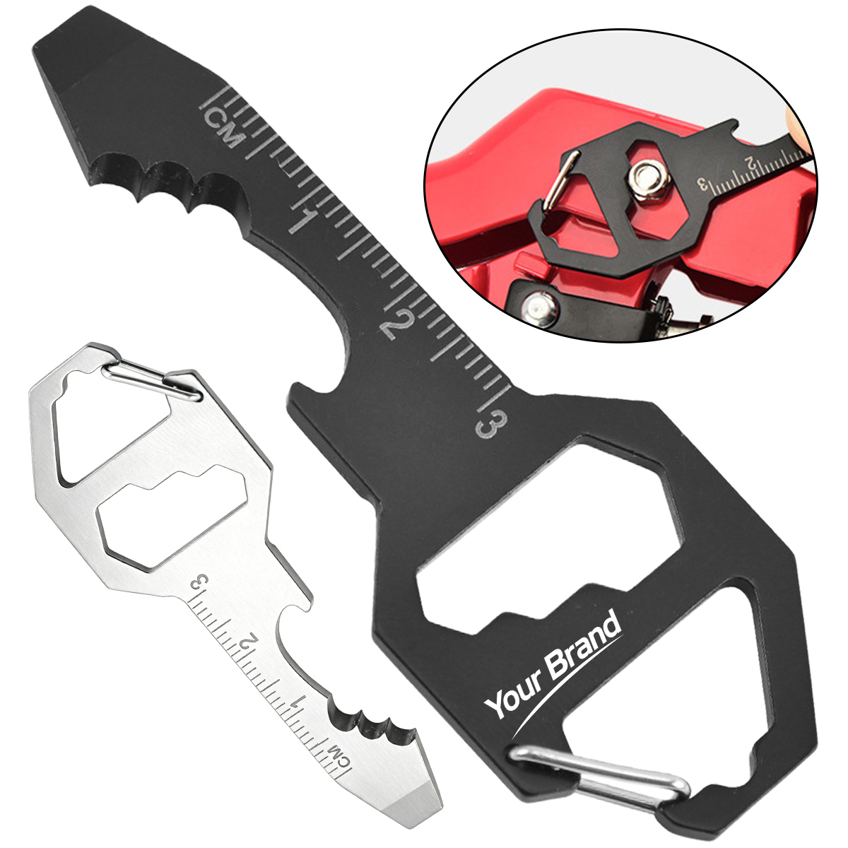 Multi Tool Keychain Wrench Bottle Opener Ruler