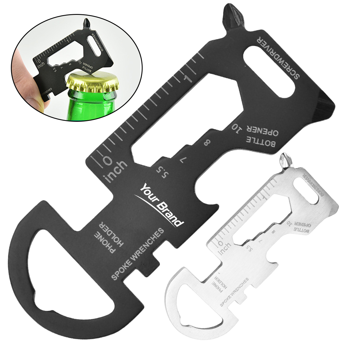 8 In 1 Multi Tool Keychain Phone Stand Ruler