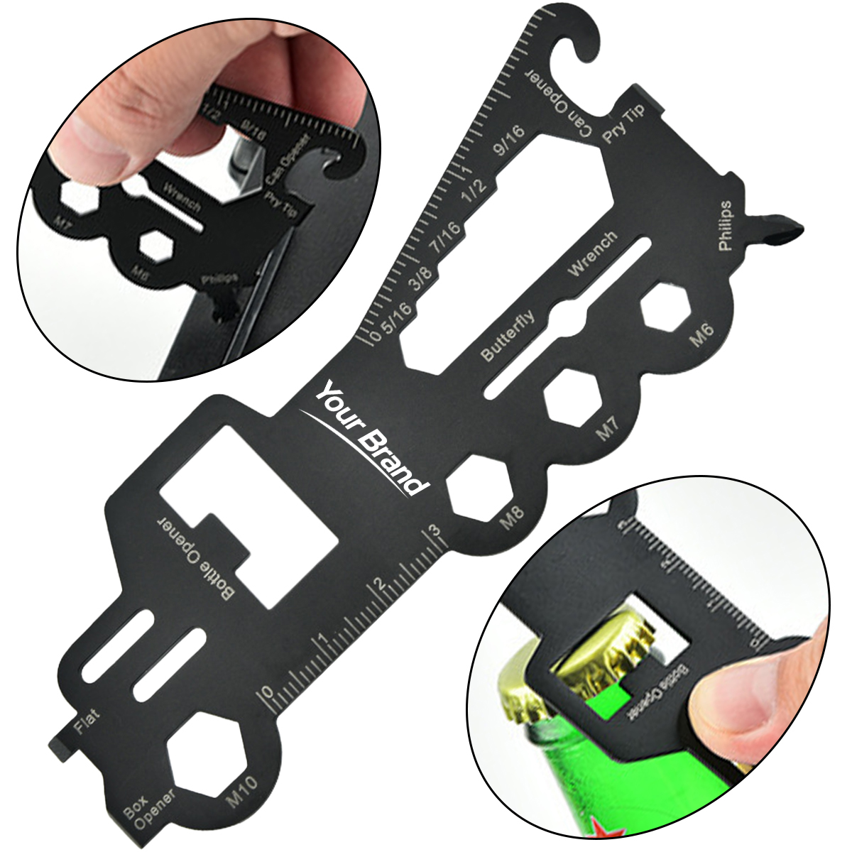 9 In 1 Crane Shape Multi Tool Keychain Card
