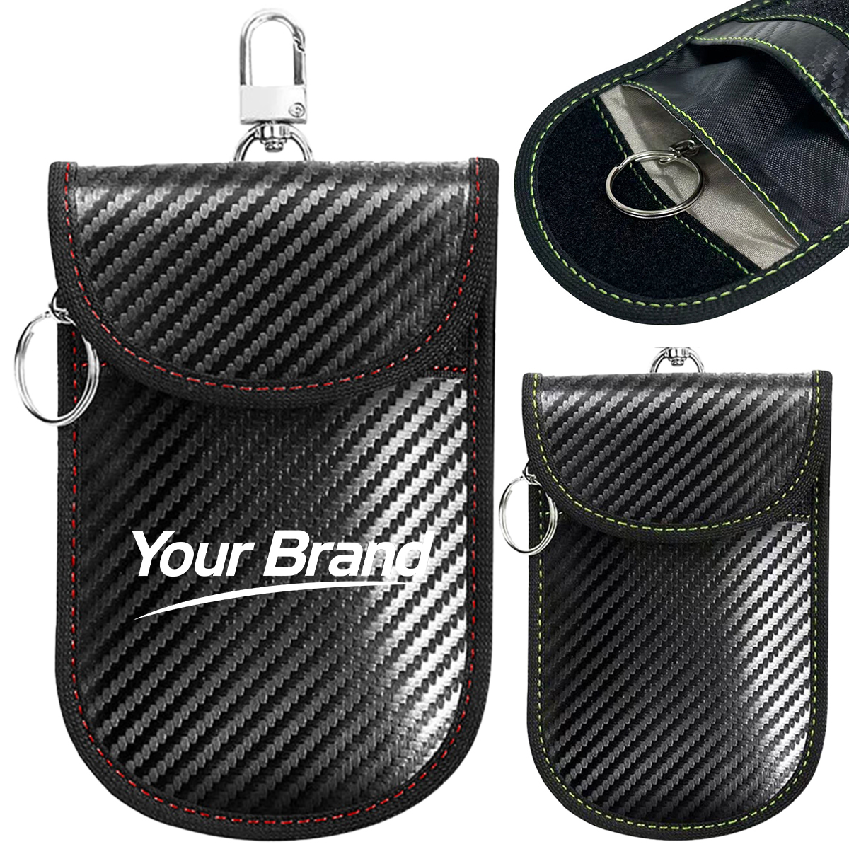 Carbon Fiber RFID Blocking Car Key Faraday Pouch