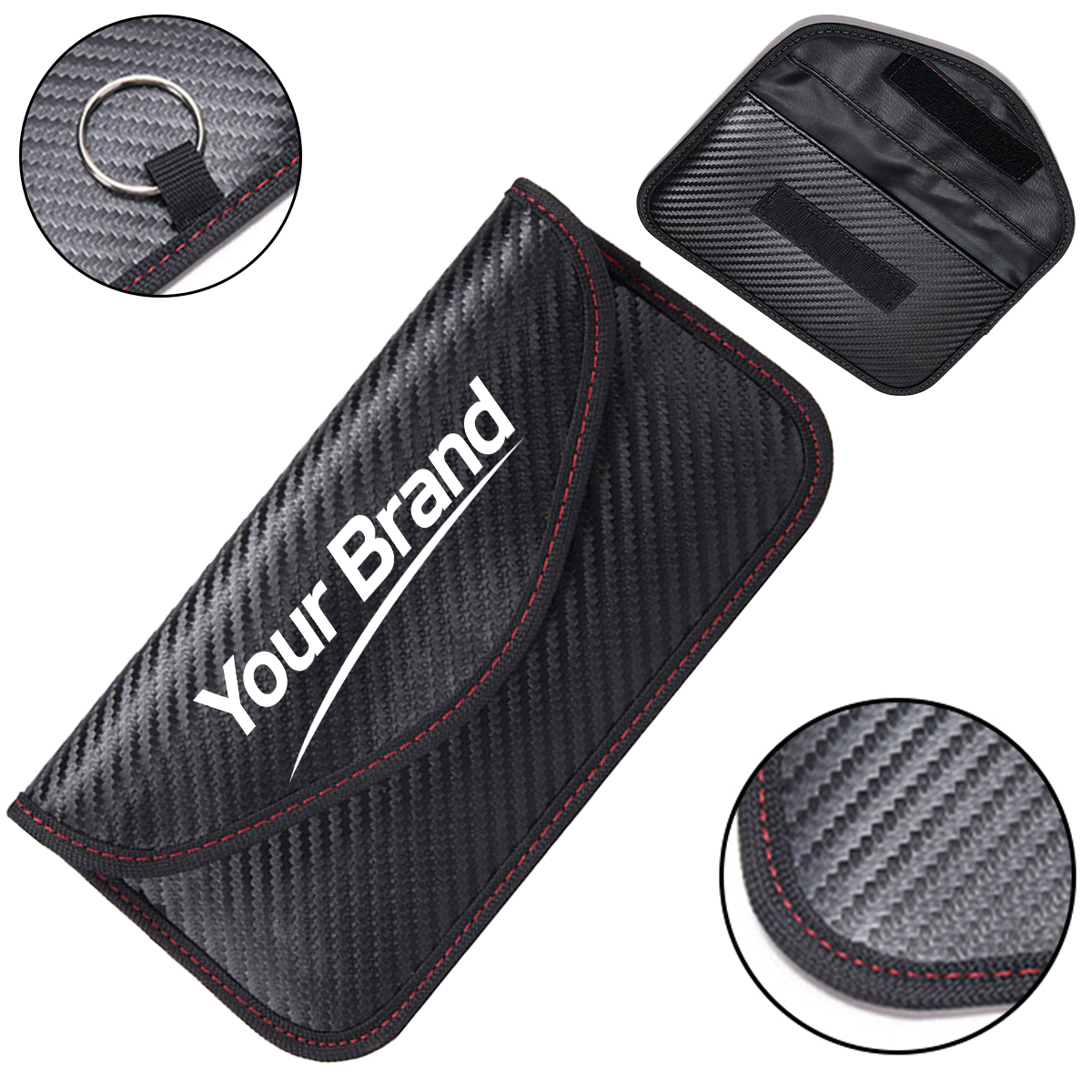 Carbon Fiber RFID Phone Signal Blocking Faraday Pouch