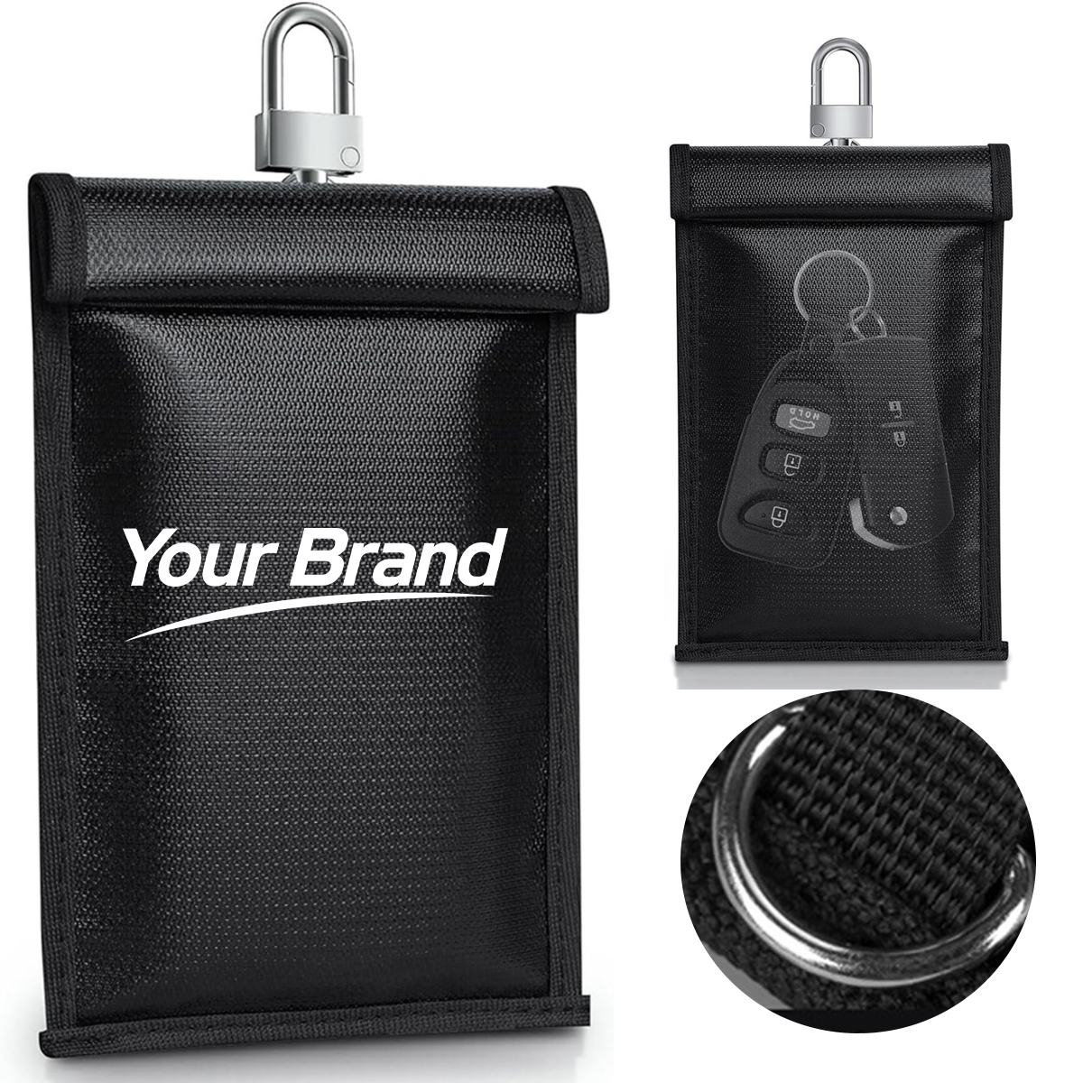 Fire Resistant RFID Car Key Signal Blocking Pouch