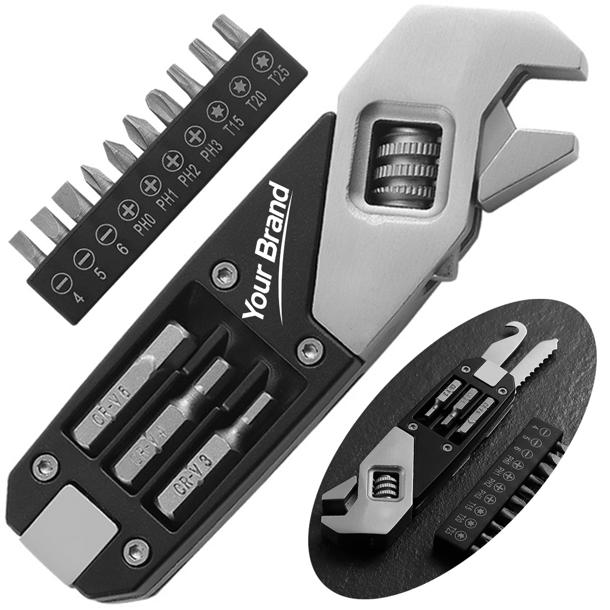 17 In 1 Adjustable Wrench EDC Multi Tool