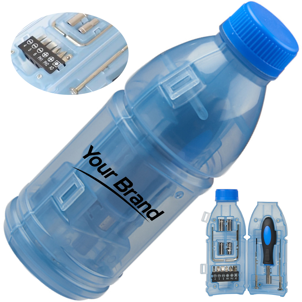 Bottle Shaped Multi Tool Kit with Screwdriver