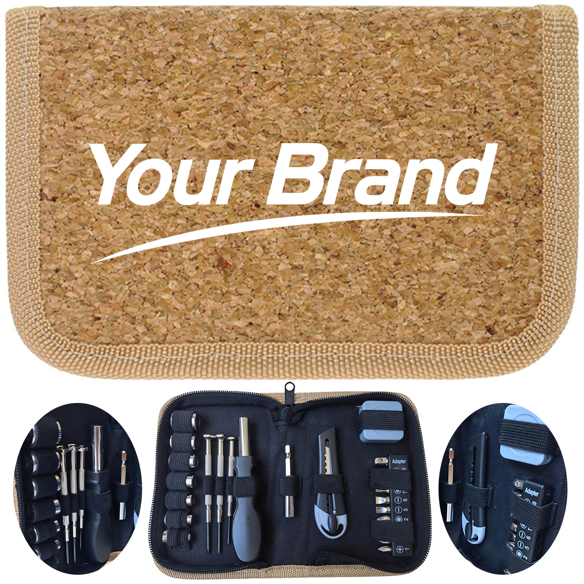 Cork Finish Multi Tool Kit with Screwdriver