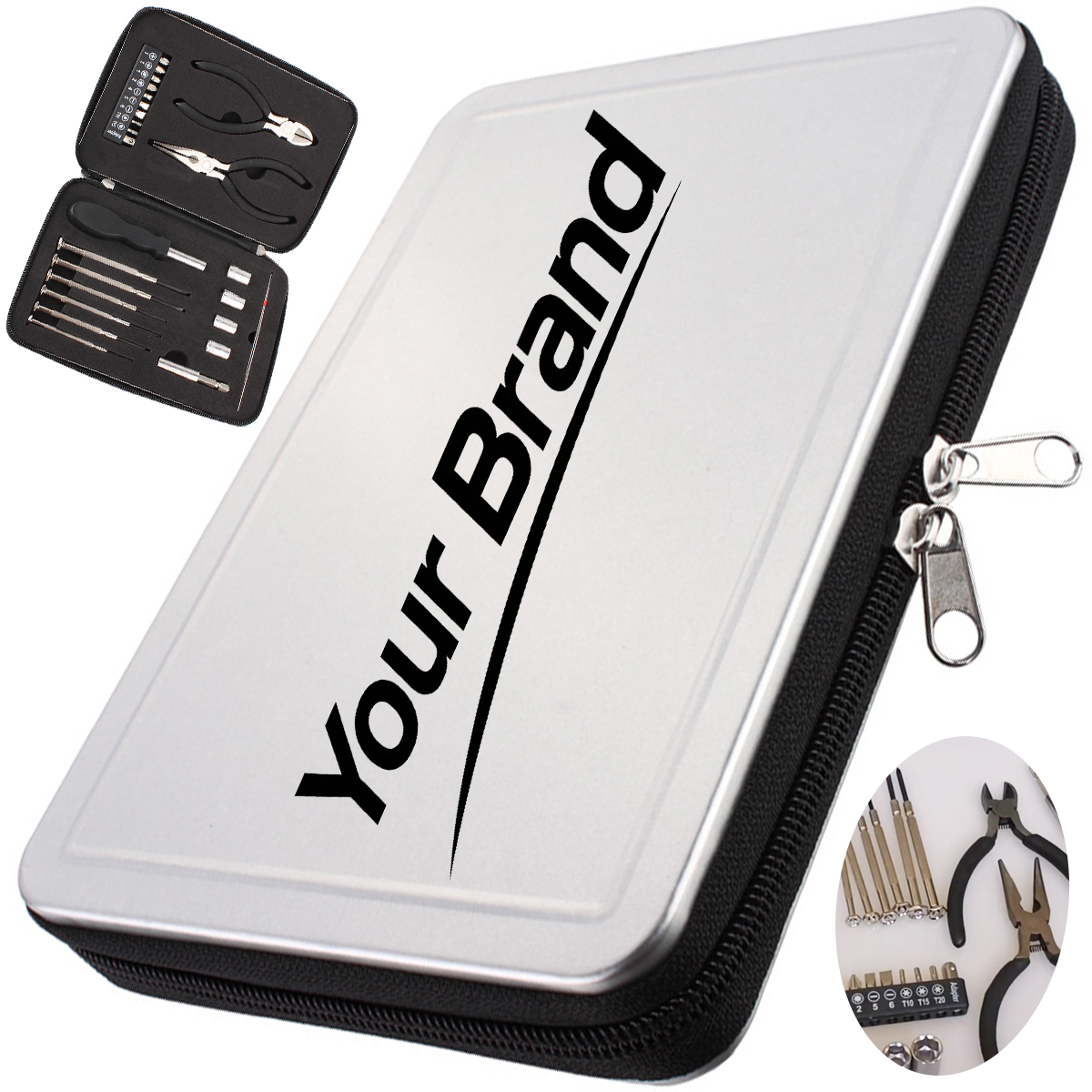 Metal Case Multi Tool Kit with Pliers