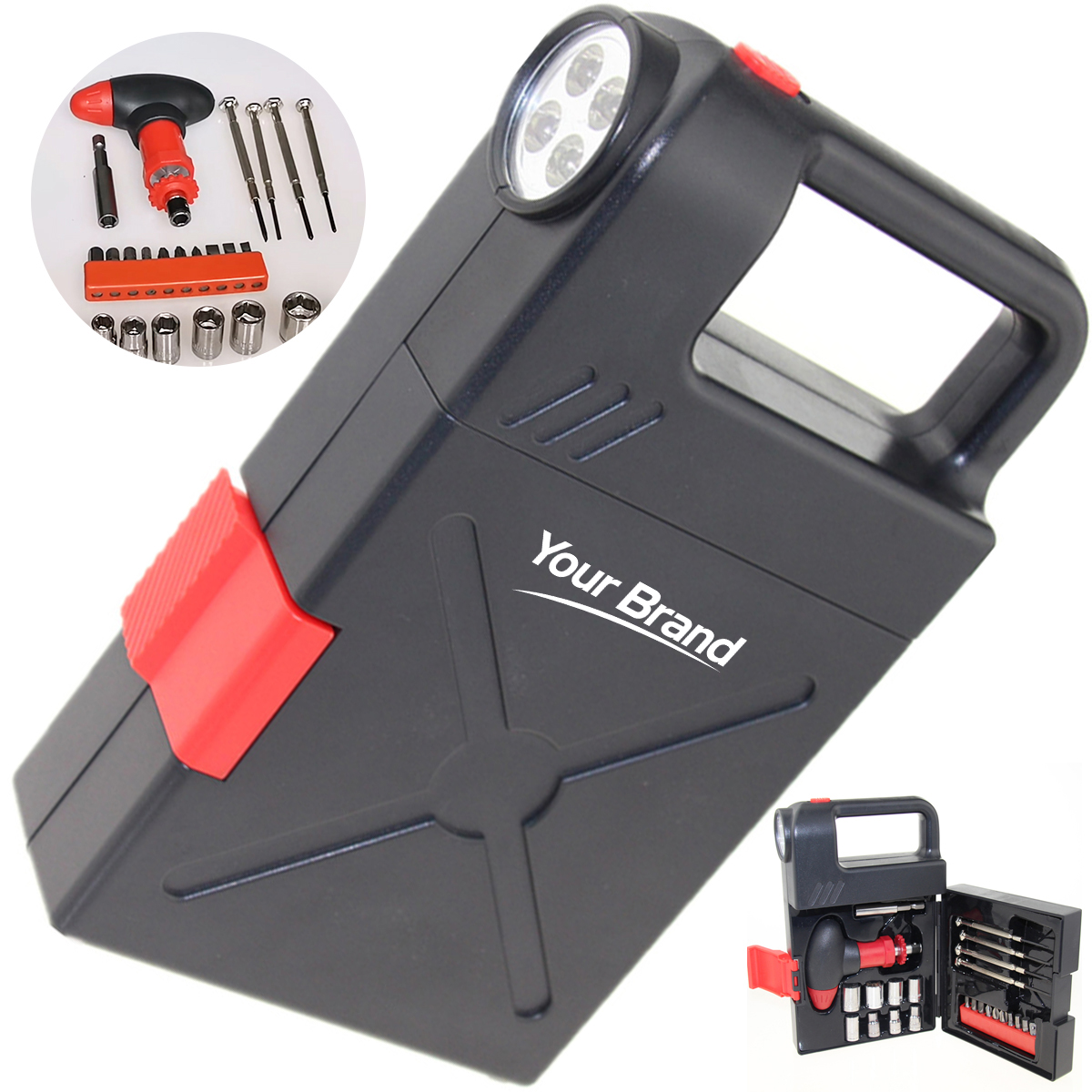 Portable Flashlight Tool Kit with Handle