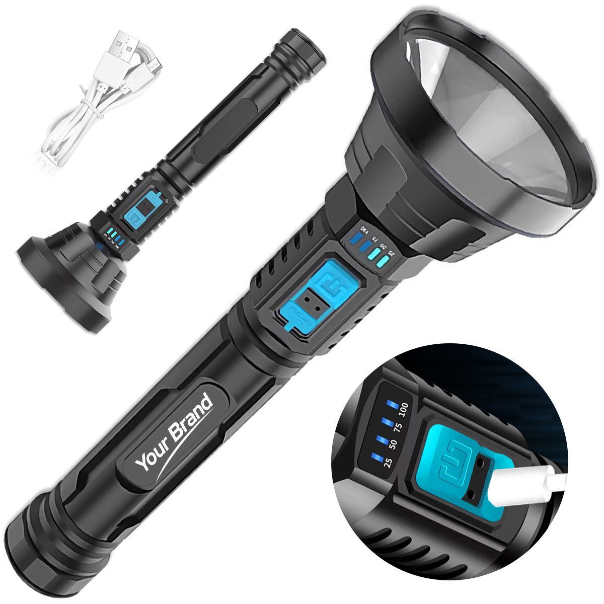 Rechargeable LED Portable Outdoor Flashlight