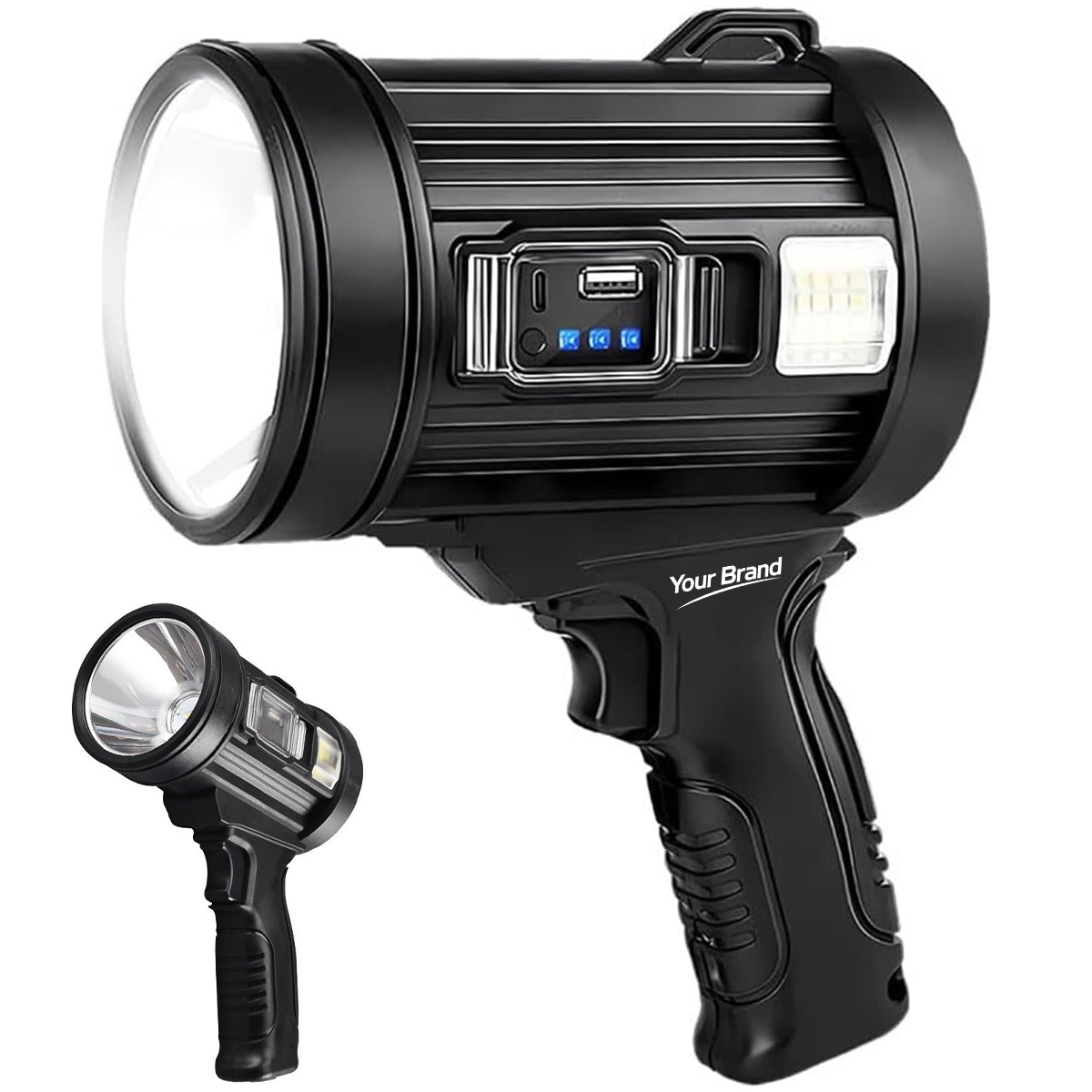 Solar Rechargeable LED Searchlight Work Light