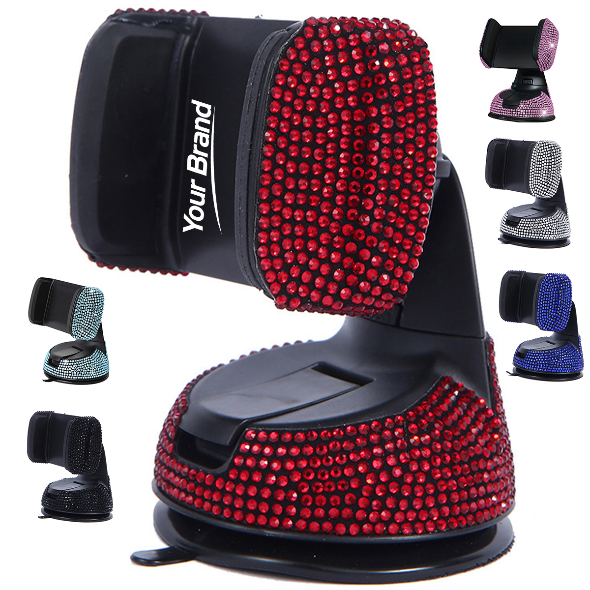 Rhinestone Car Phone Holder Dashboard Mount