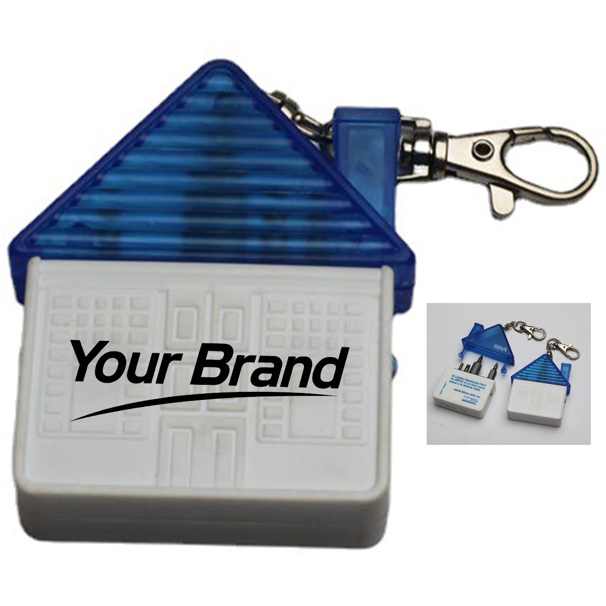 House Shape 4 In 1 Mini Tool Keychain Light