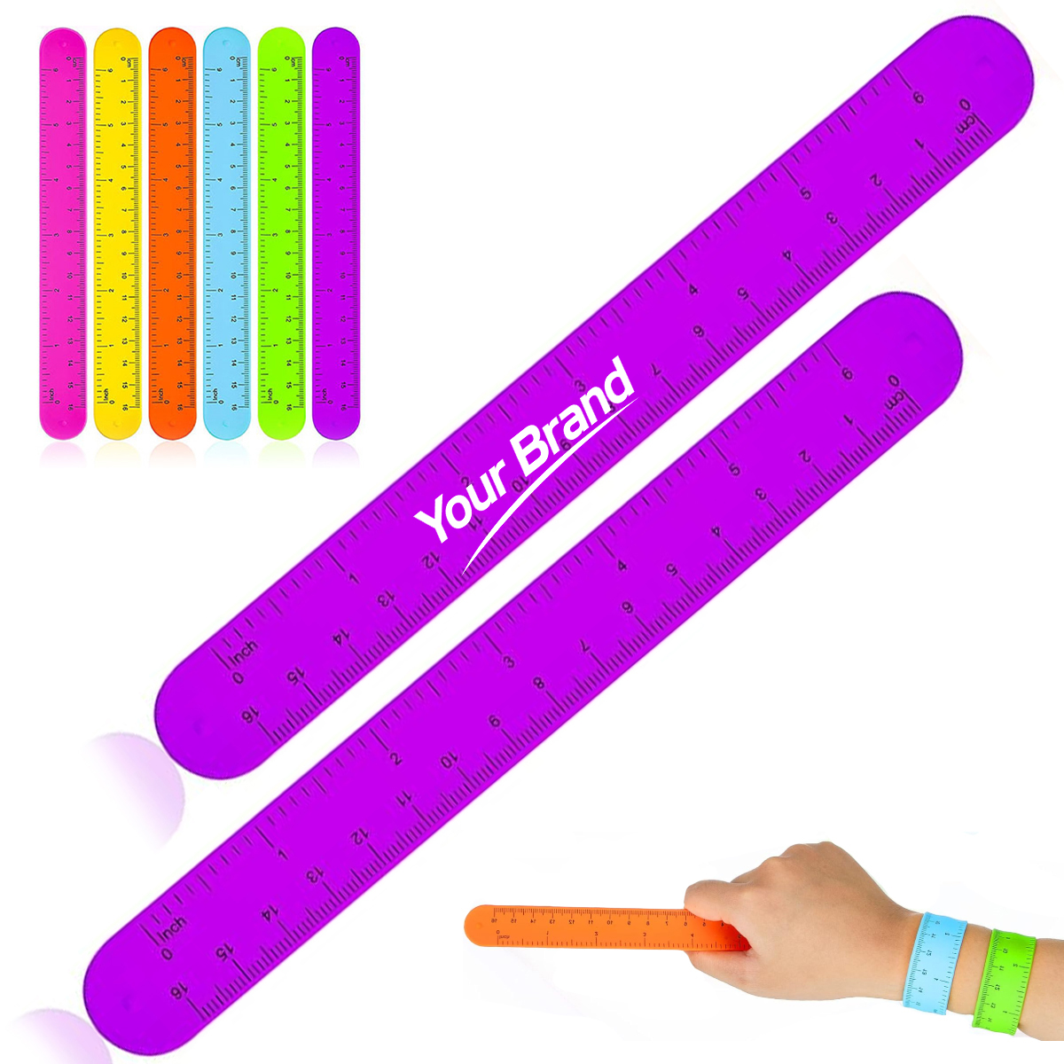 Silicone Slap Bracelet Ruler & Educational Learning Tool