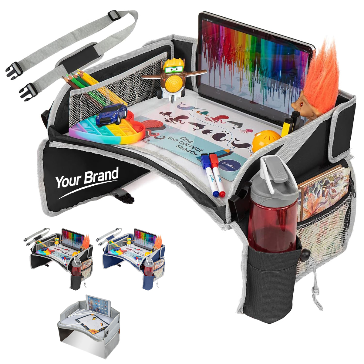 Children's Car Seat Activity Tray and Road Trip Organizer