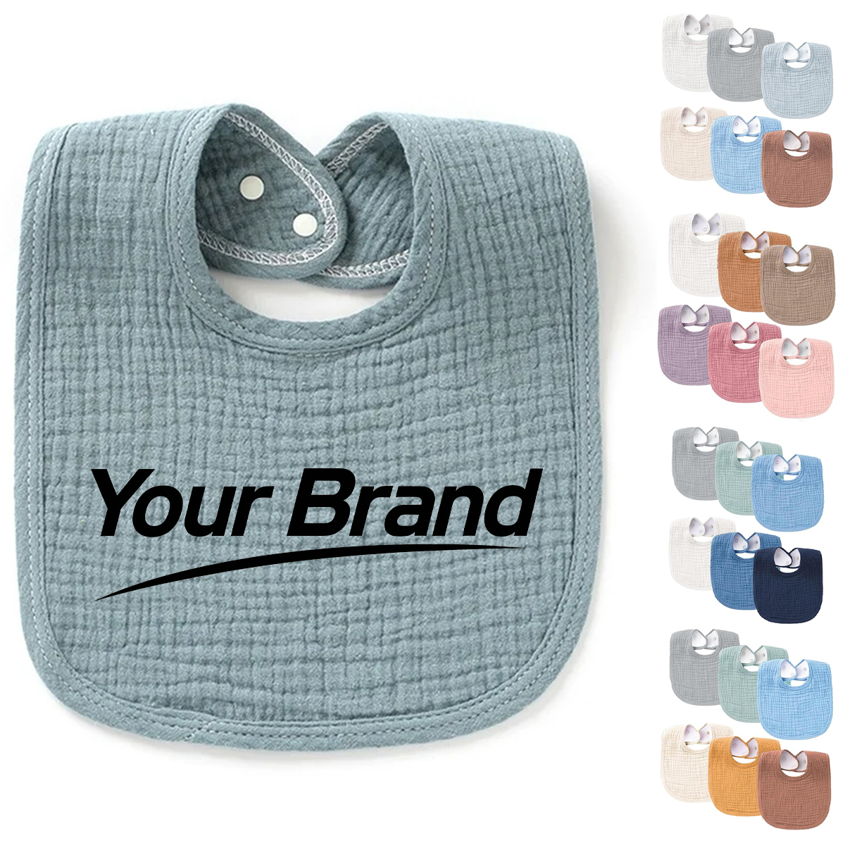 U-Shaped Double-Layer Cotton Gauze Baby Bib & Saliva Towel