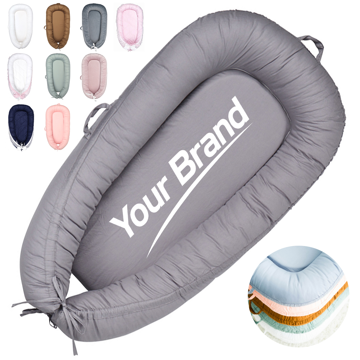 2-in-1 Baby Lounger & Removable Travel Changing Station