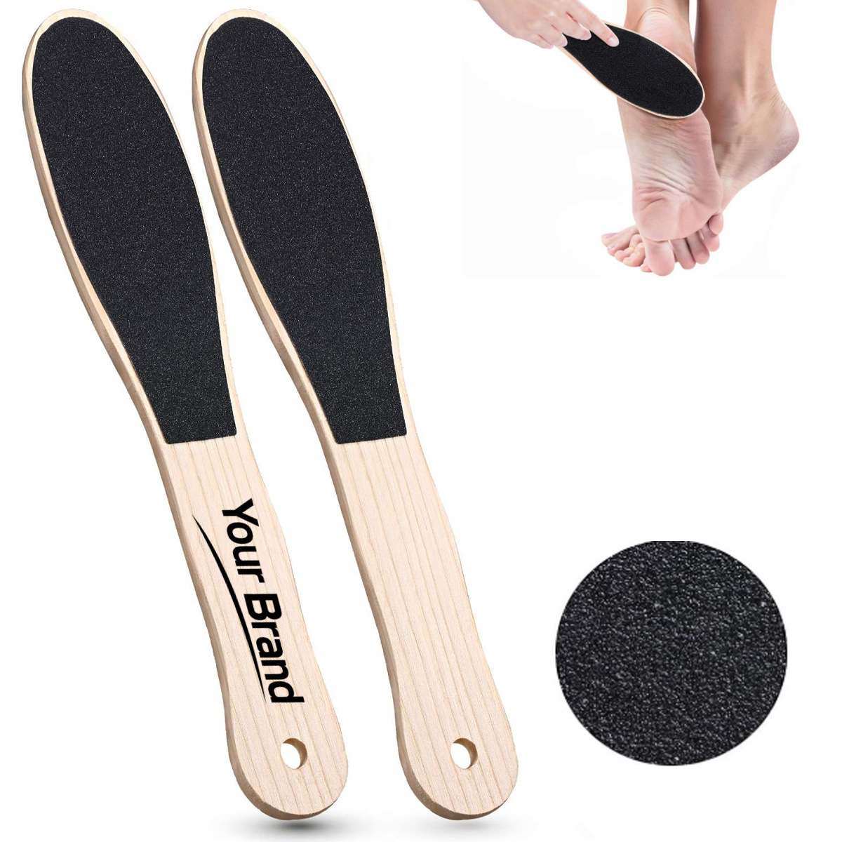Pedicure Tool Wooden Foot File Callus Remover