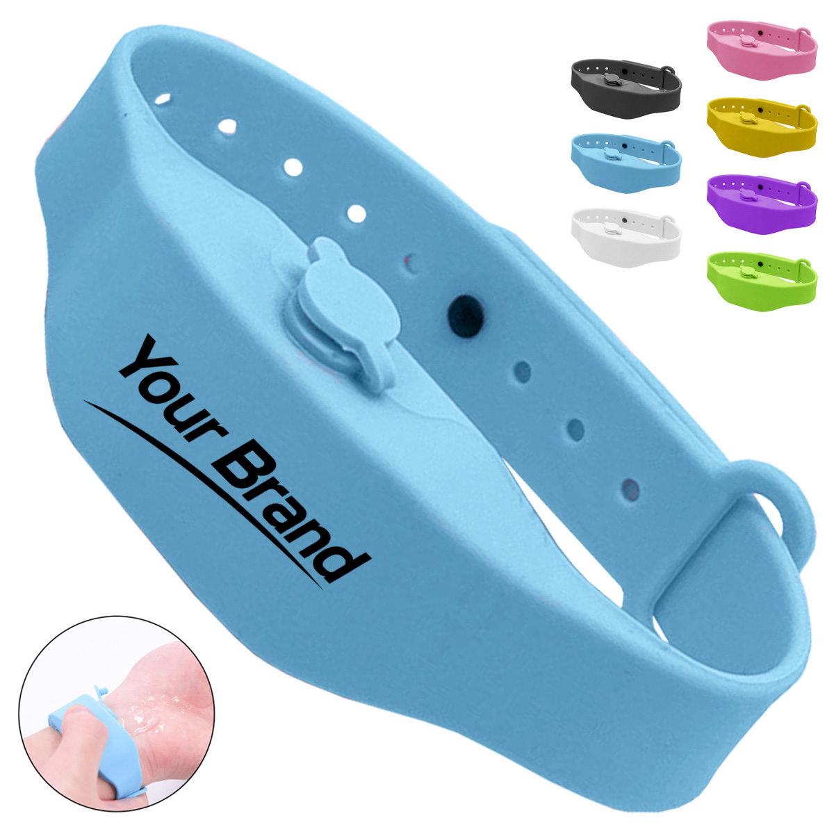 Hand Sanitizer Wearable Silicone Wristband Dispenser
