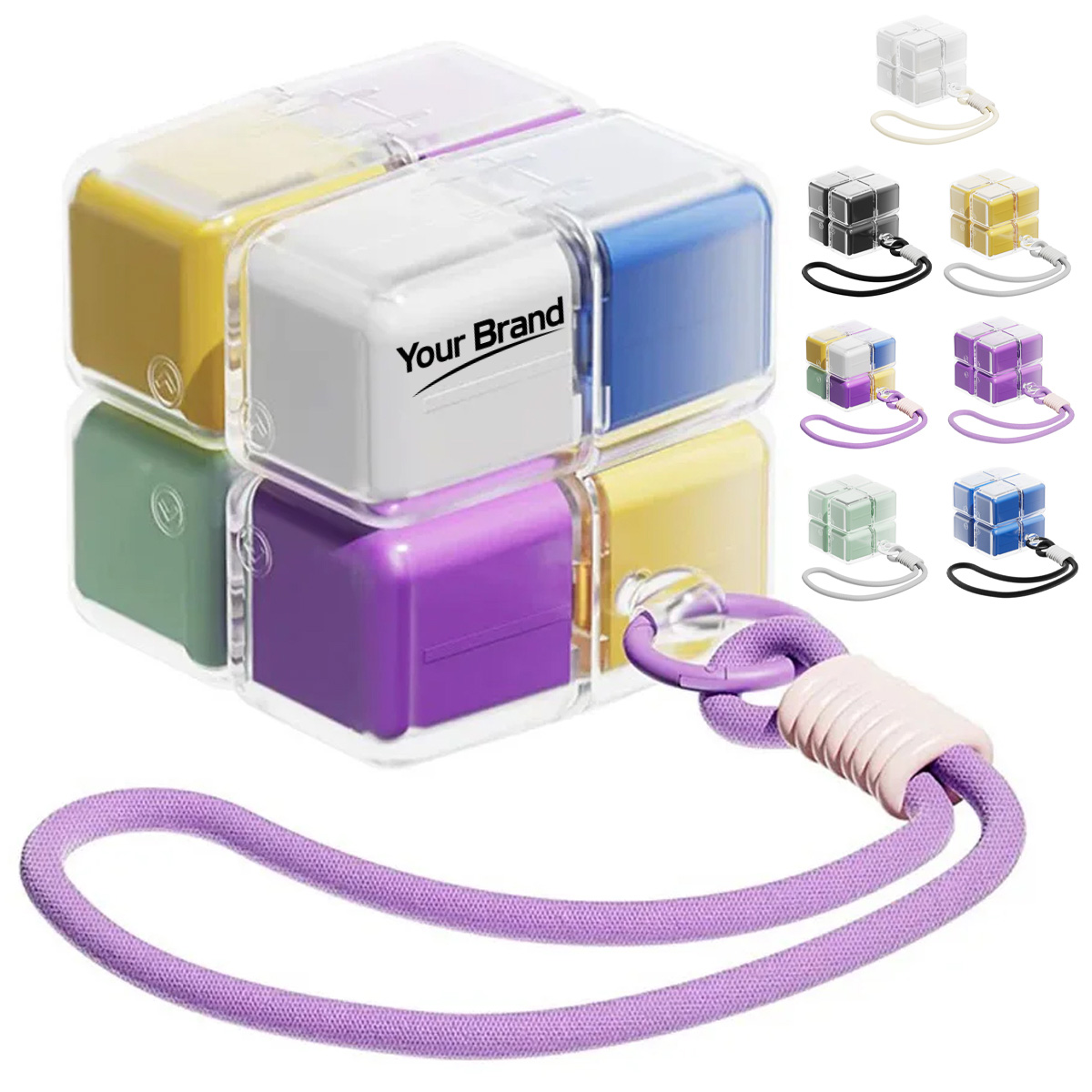 Pill Box Weekly Portable Organizer with Lanyard