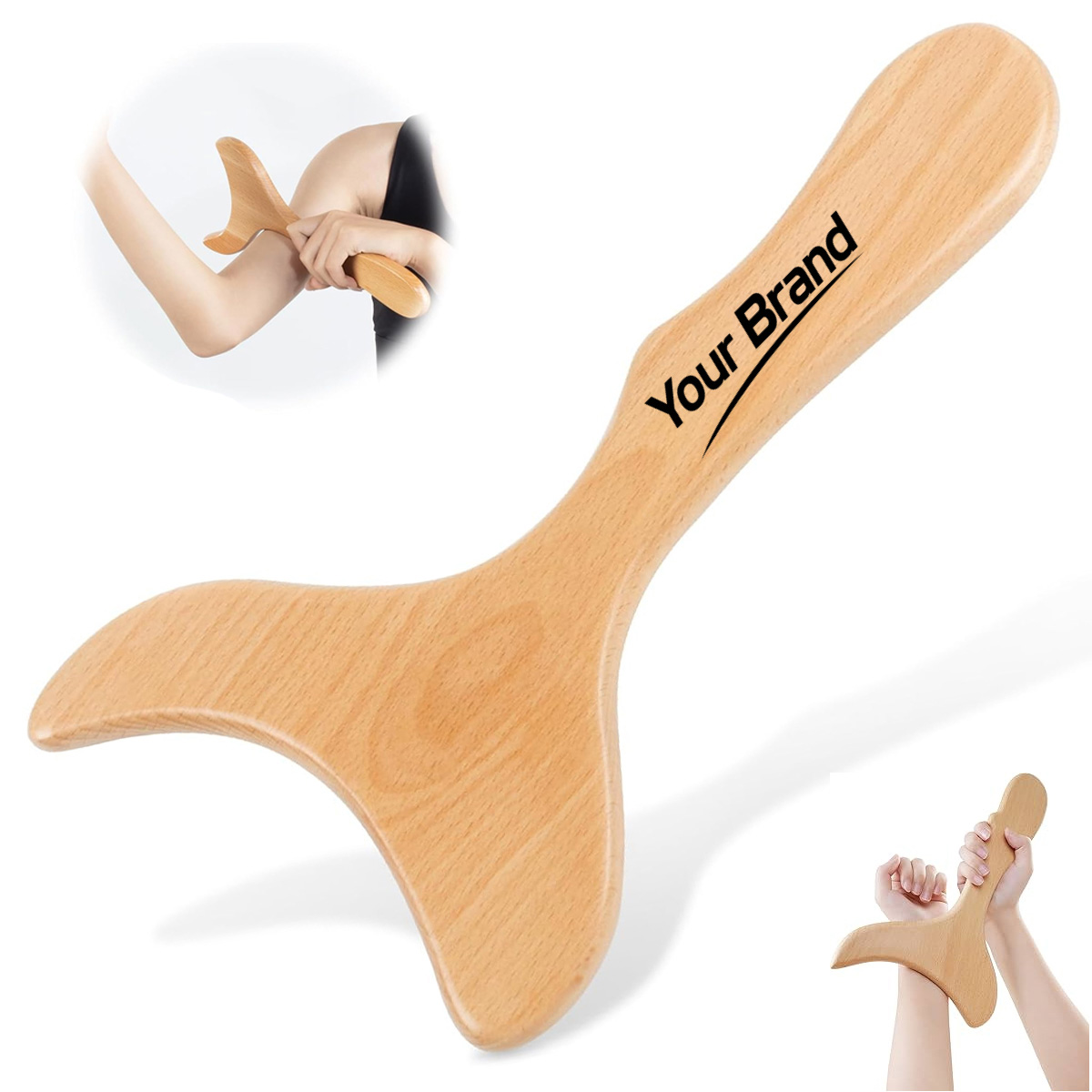 Wood Fish Tail Gua Sha Scraper Board