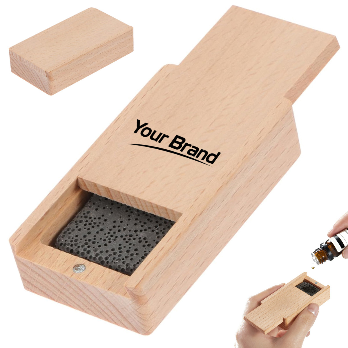 Portable Natural Wood Essential Oil Diffuser Box