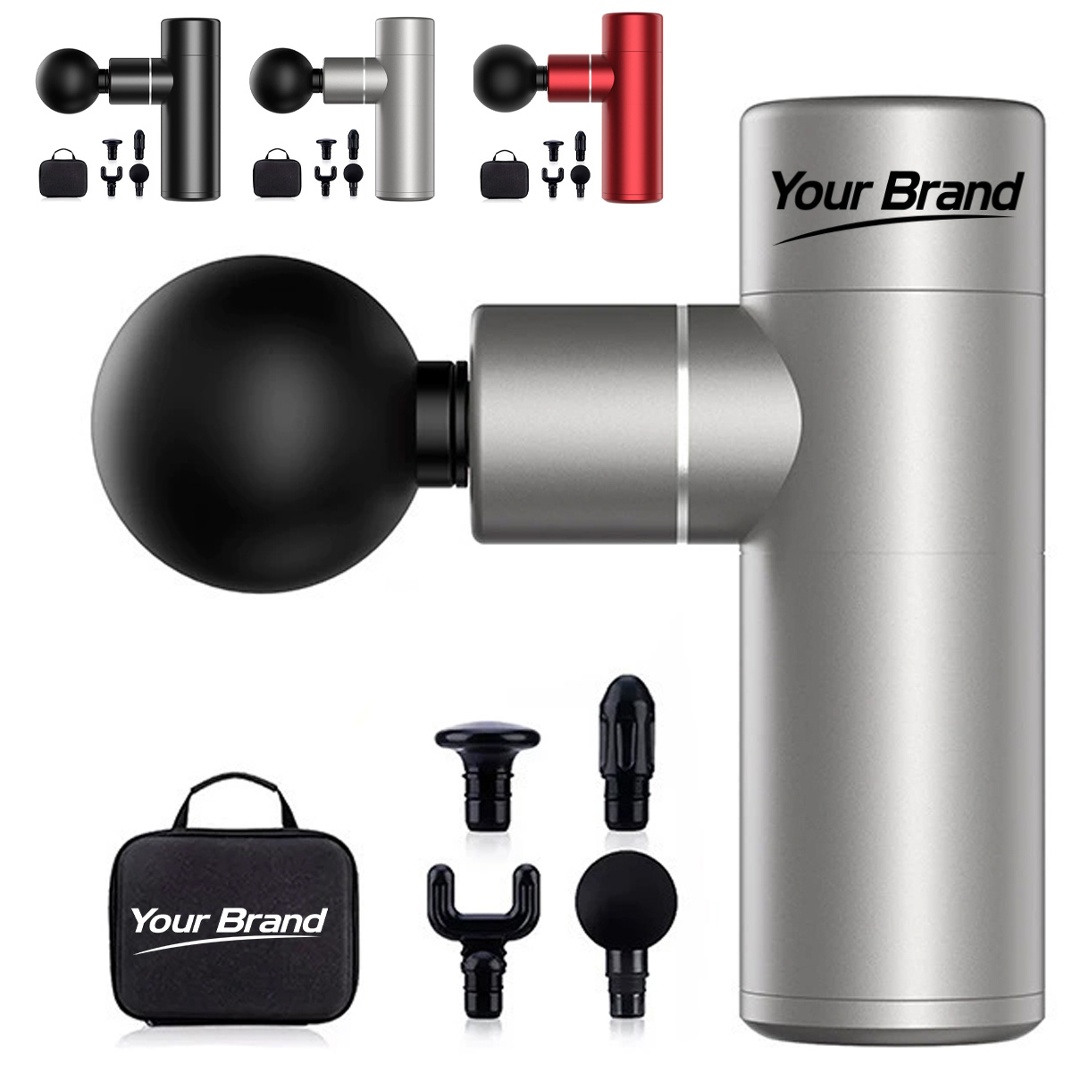 Portable Mini Electric Muscle Massage Gun with Travel Case