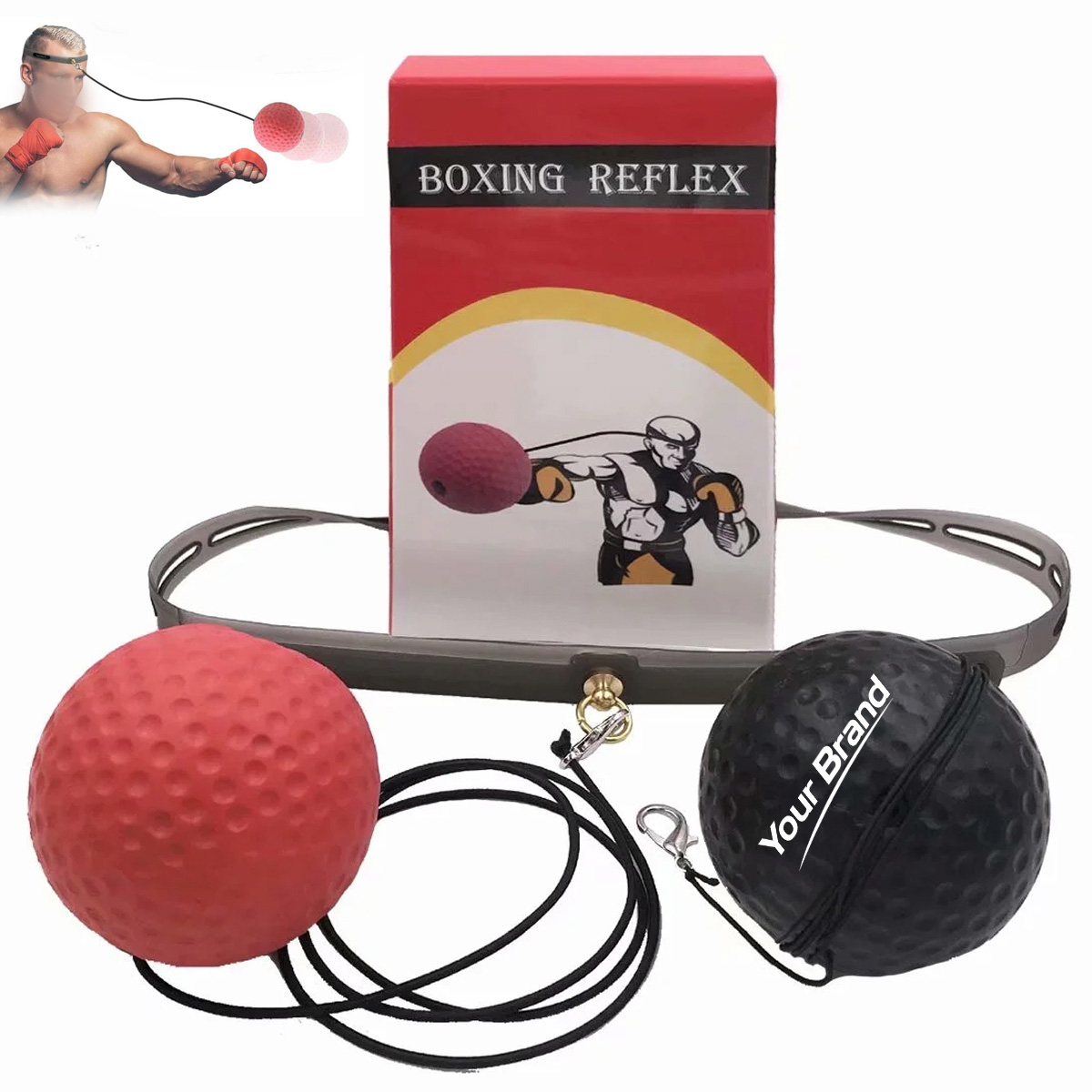 Boxing Reflex Training Headband Ball Kit