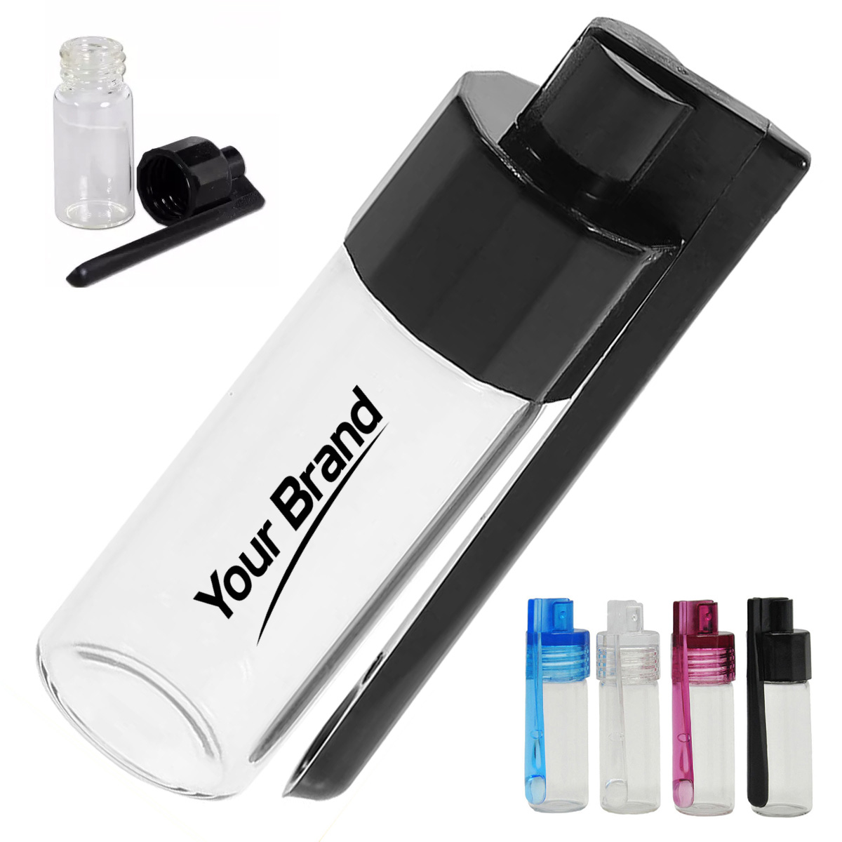 Pocket Glass Vial with Integrated Applicator Spoon