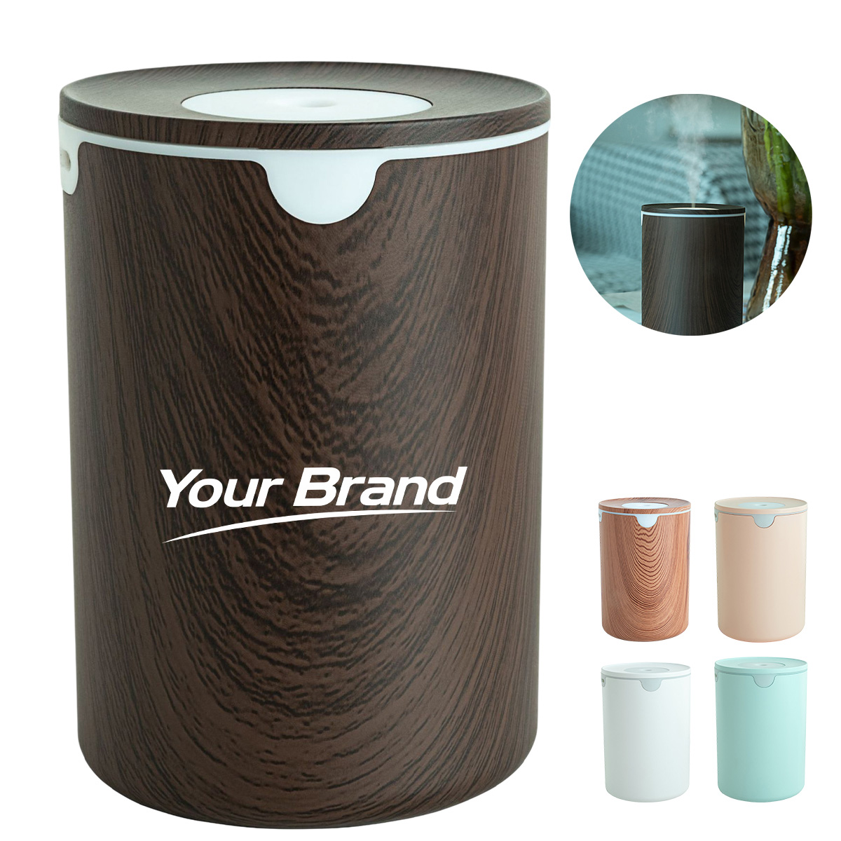 USB Portable Wood Grain Ultrasonic Humidifier