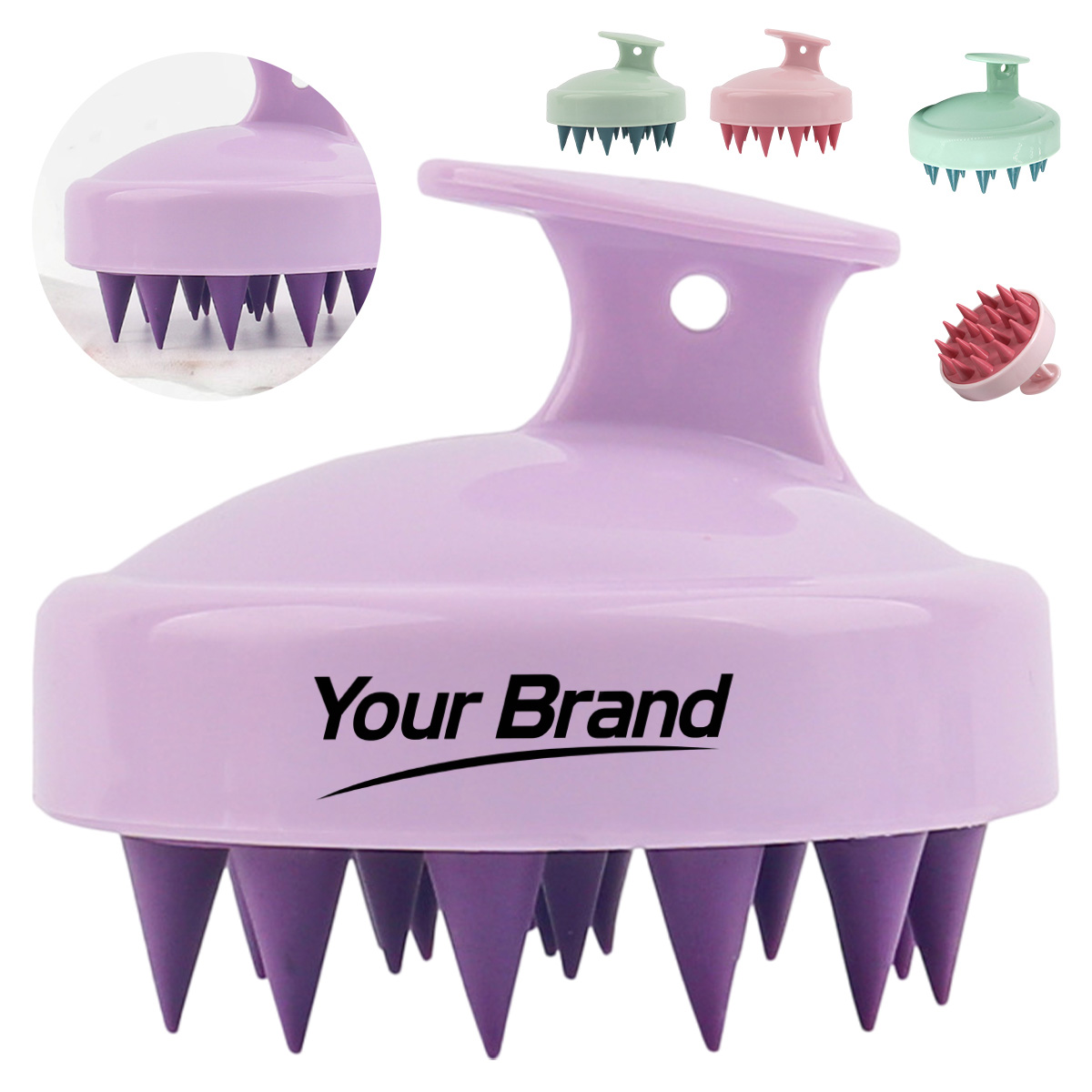 Portable Silicone Scalp Massager Shampoo Brush