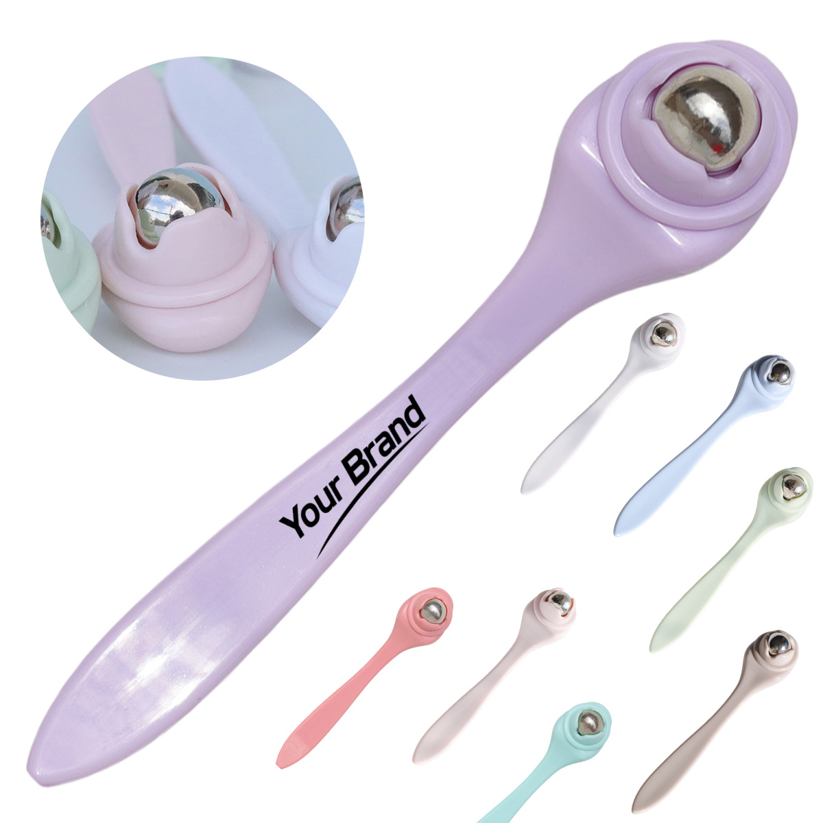 Portable Steel Roller Ball Eye Massage Wand