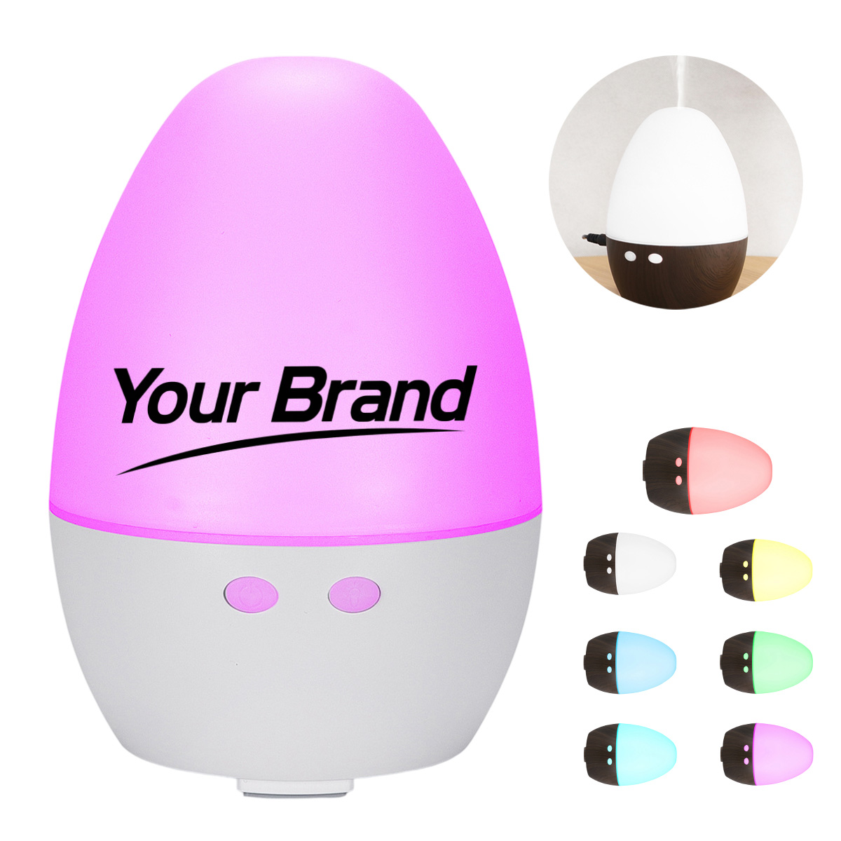 Wood Grain Egg Shaped Ultrasonic Aroma Diffuser