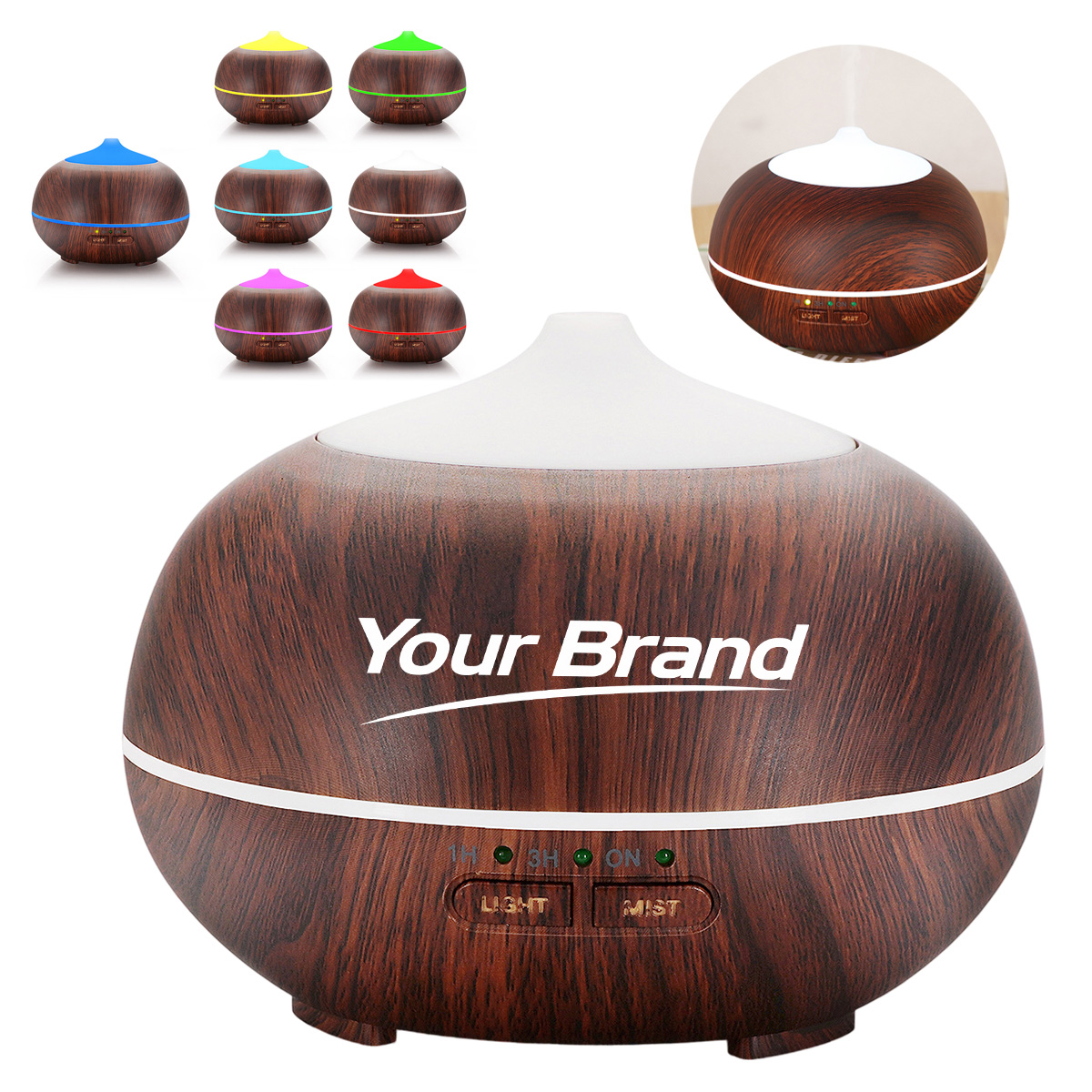 Desktop Wood Grain Ultrasonic Aroma Diffuser