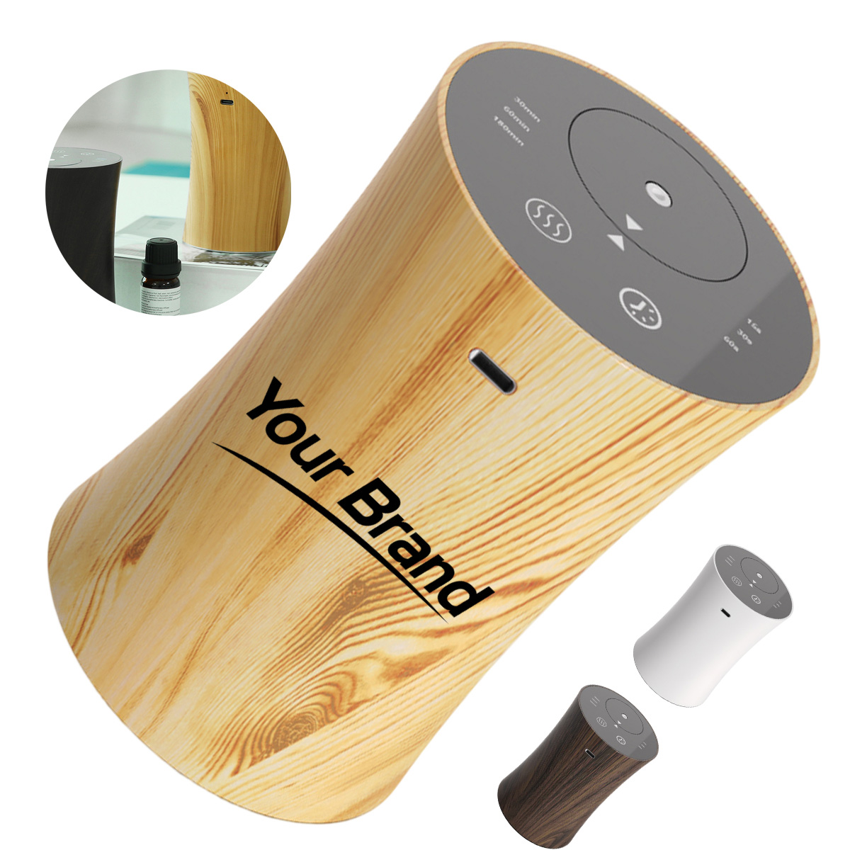 Portable Wood Grain Intelligent Ultrasonic Aroma Diffuser