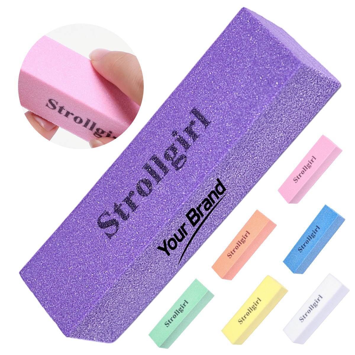 Multi Colored Nail Buffer Sponge Blocks