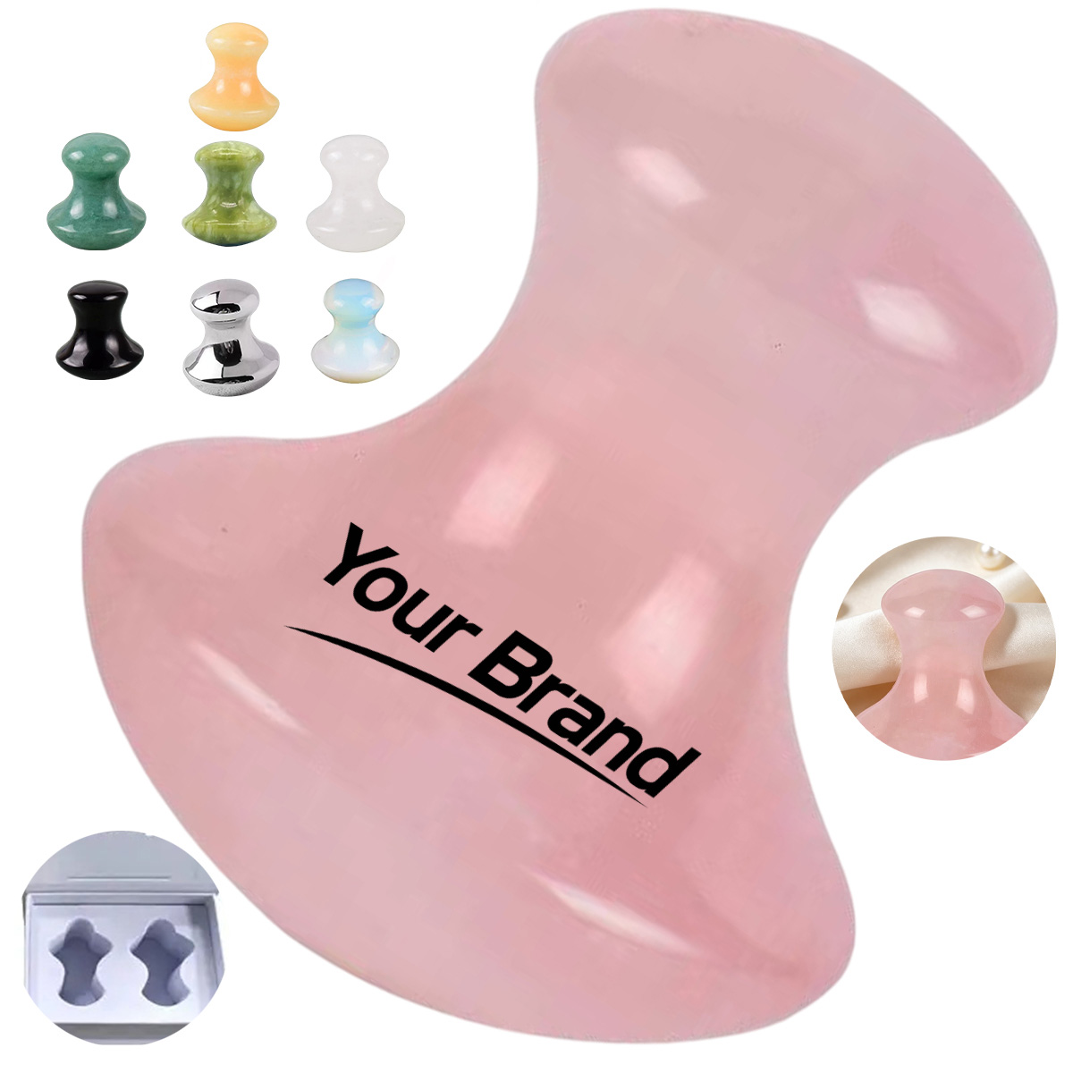 Natural Gemstone Mushroom Shaped Facial Eye Massager