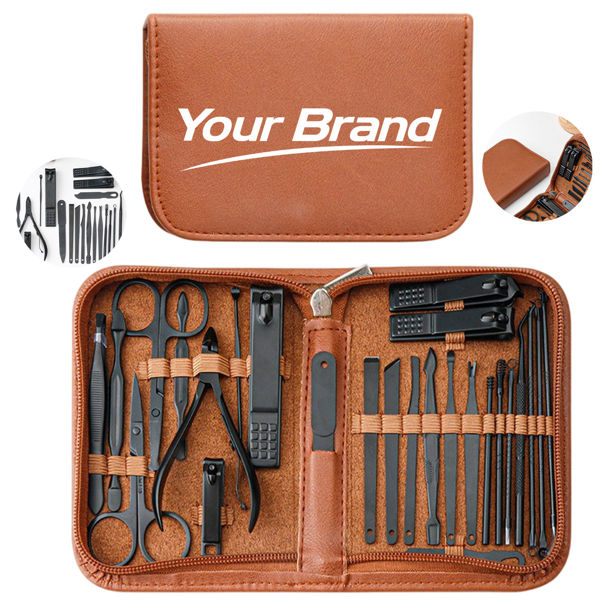 26 Pcs Stainless Steel Manicure Grooming Kit