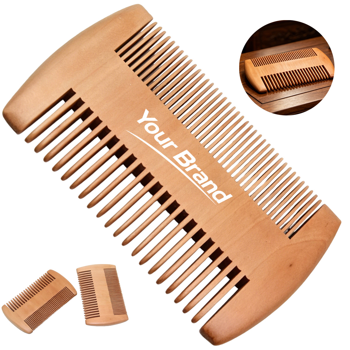 Double Sided Wood Hair Comb
