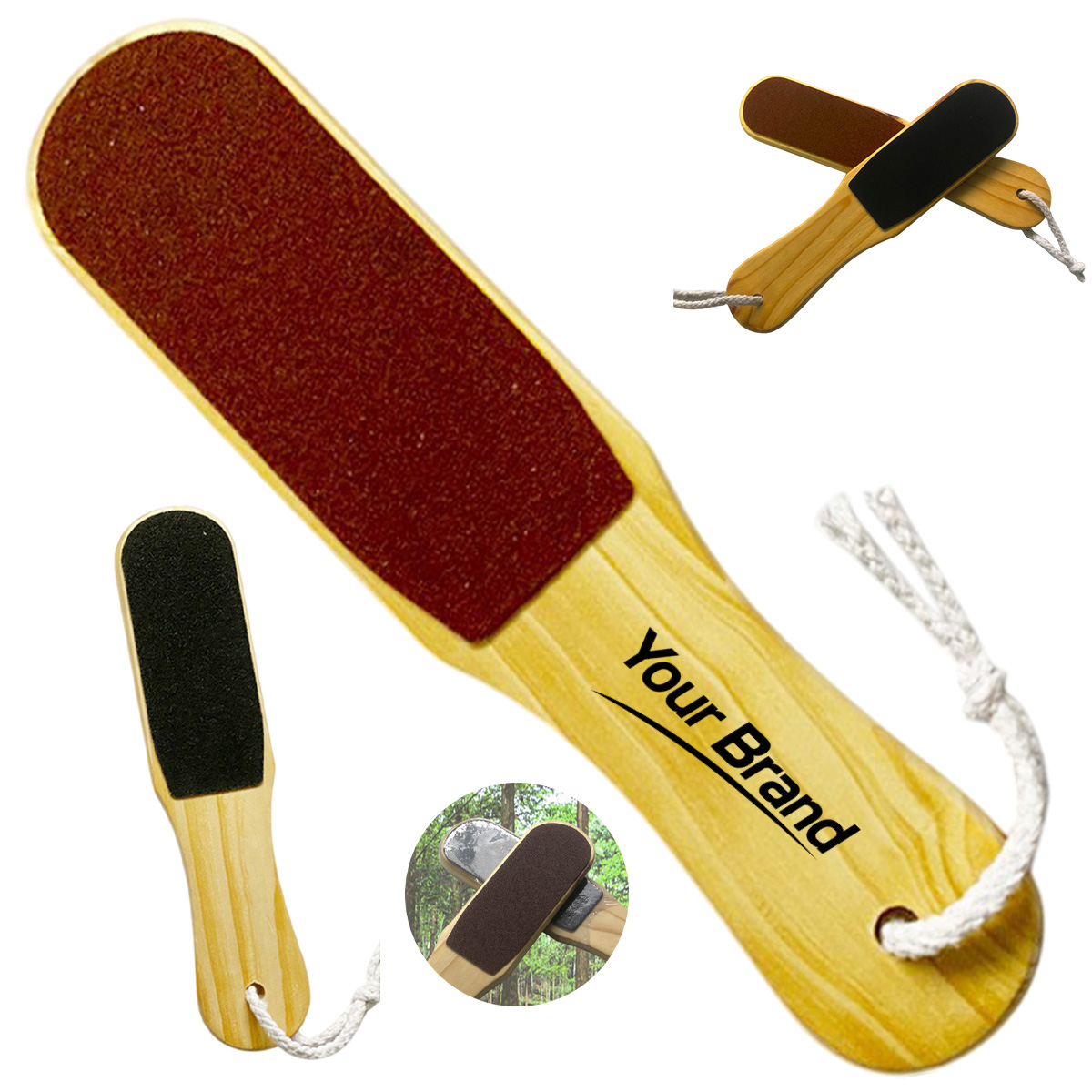 Double Sided Wooden Handle Foot File