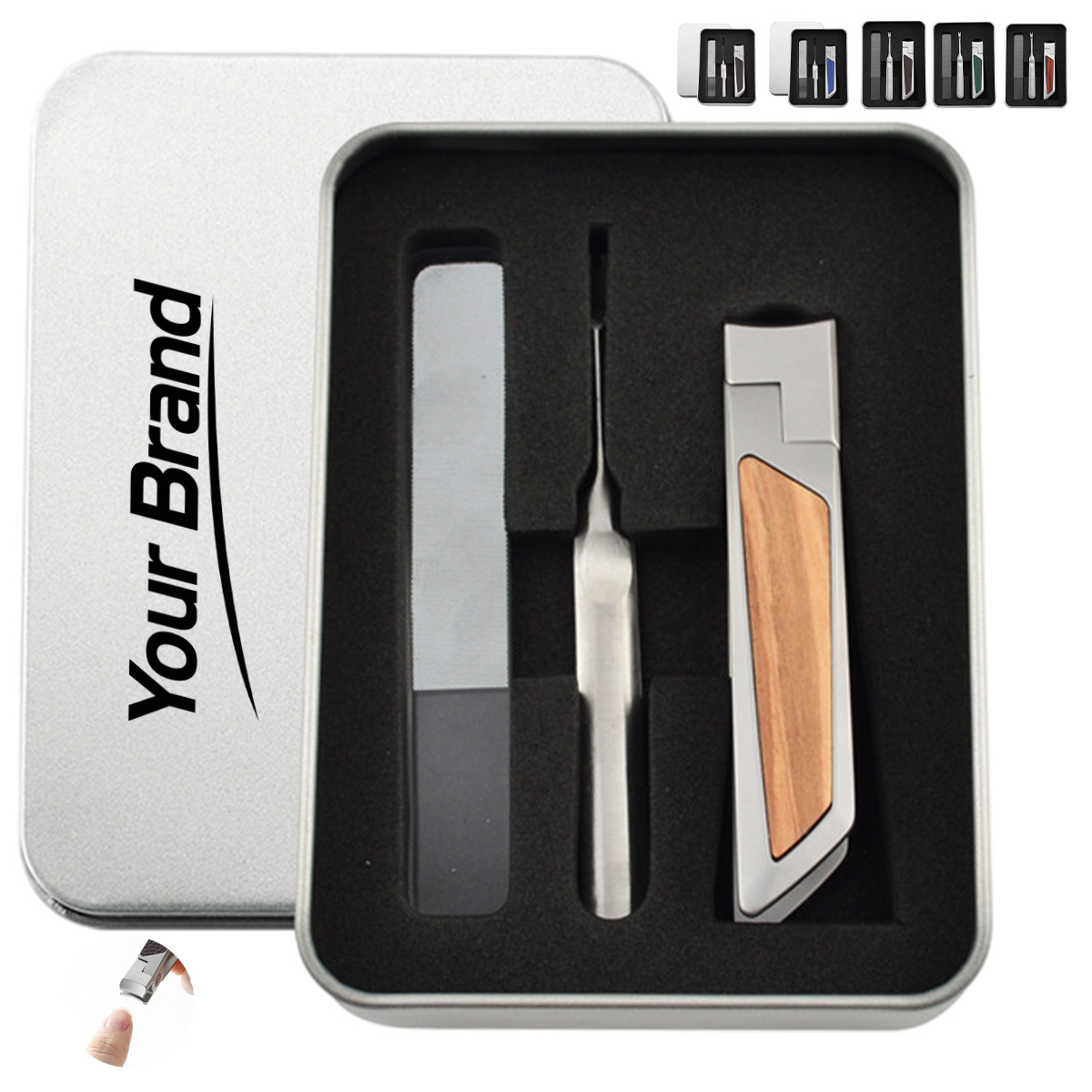 3 Pcs Stainless Steel Manicure Grooming Gift Set