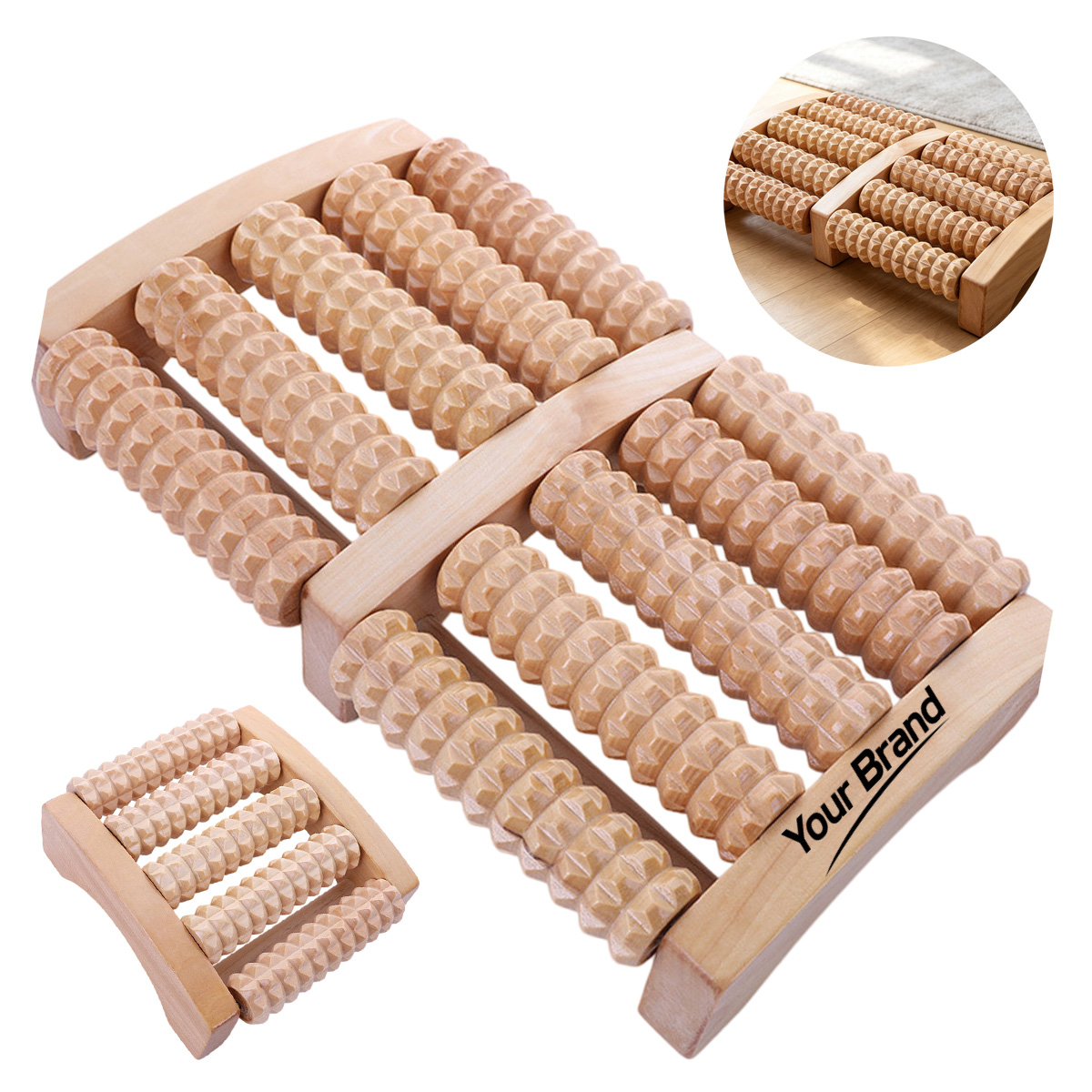 Wood Foot Massage Roller