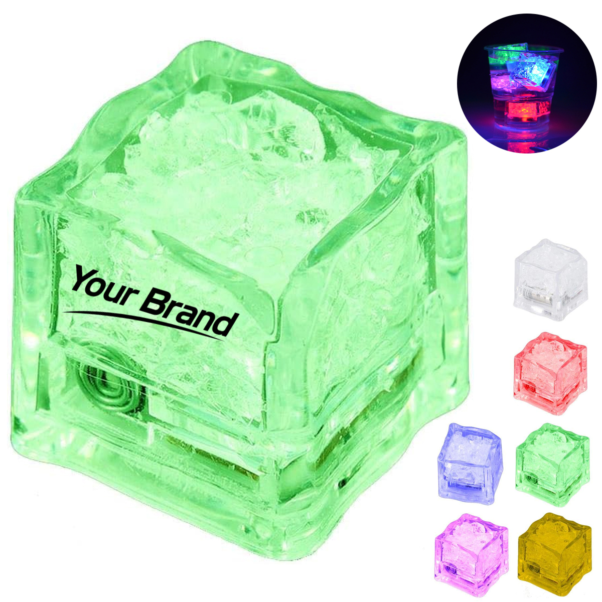 LED Light Up Ice Cube Drink Light