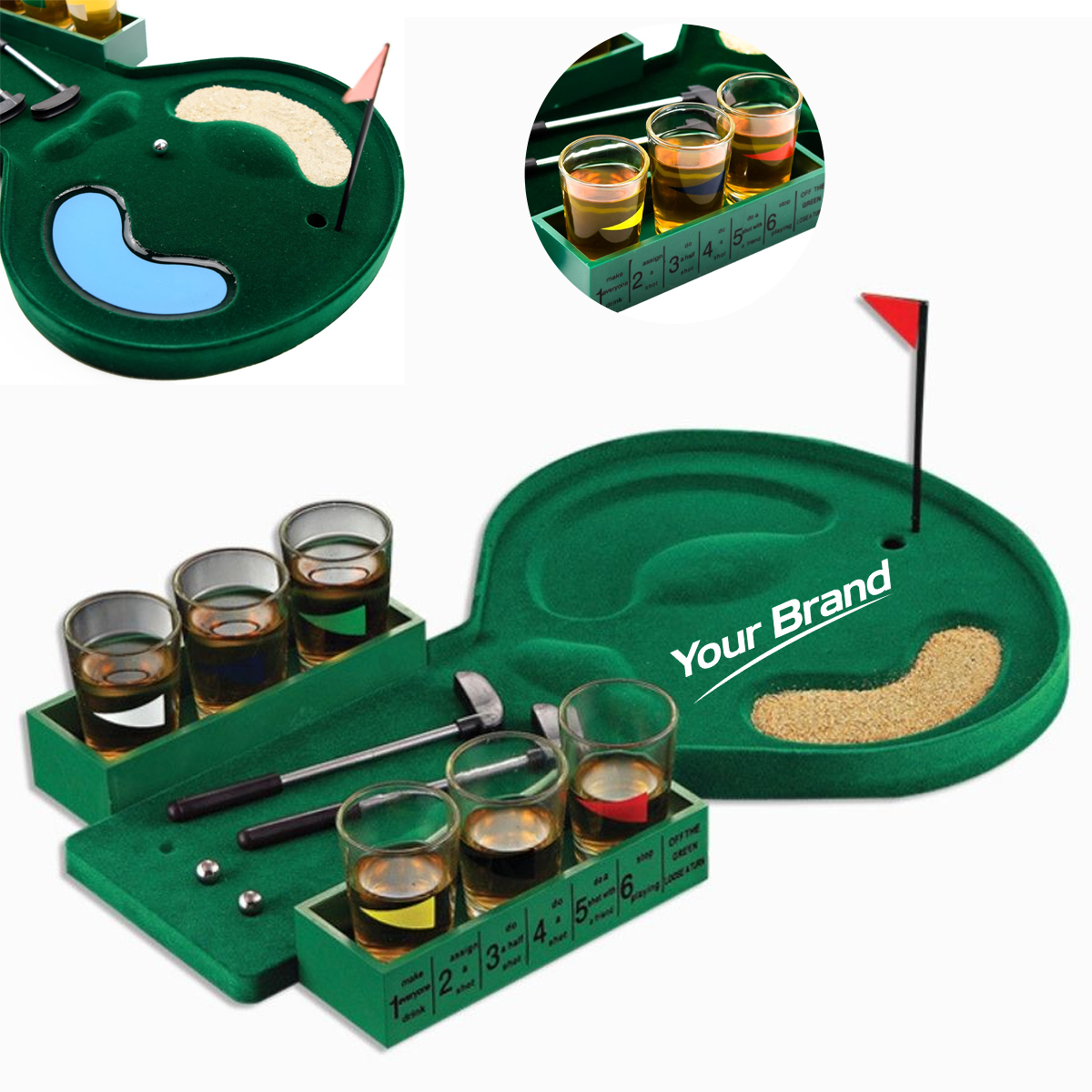 Desktop Golf Shot Glass Game Set