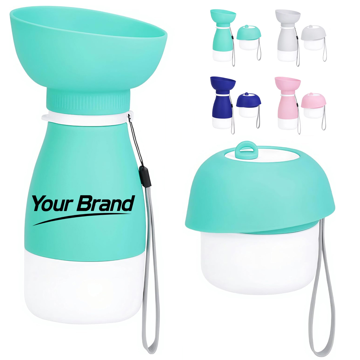 20oz. Portable Pet Water Bottle Bowl