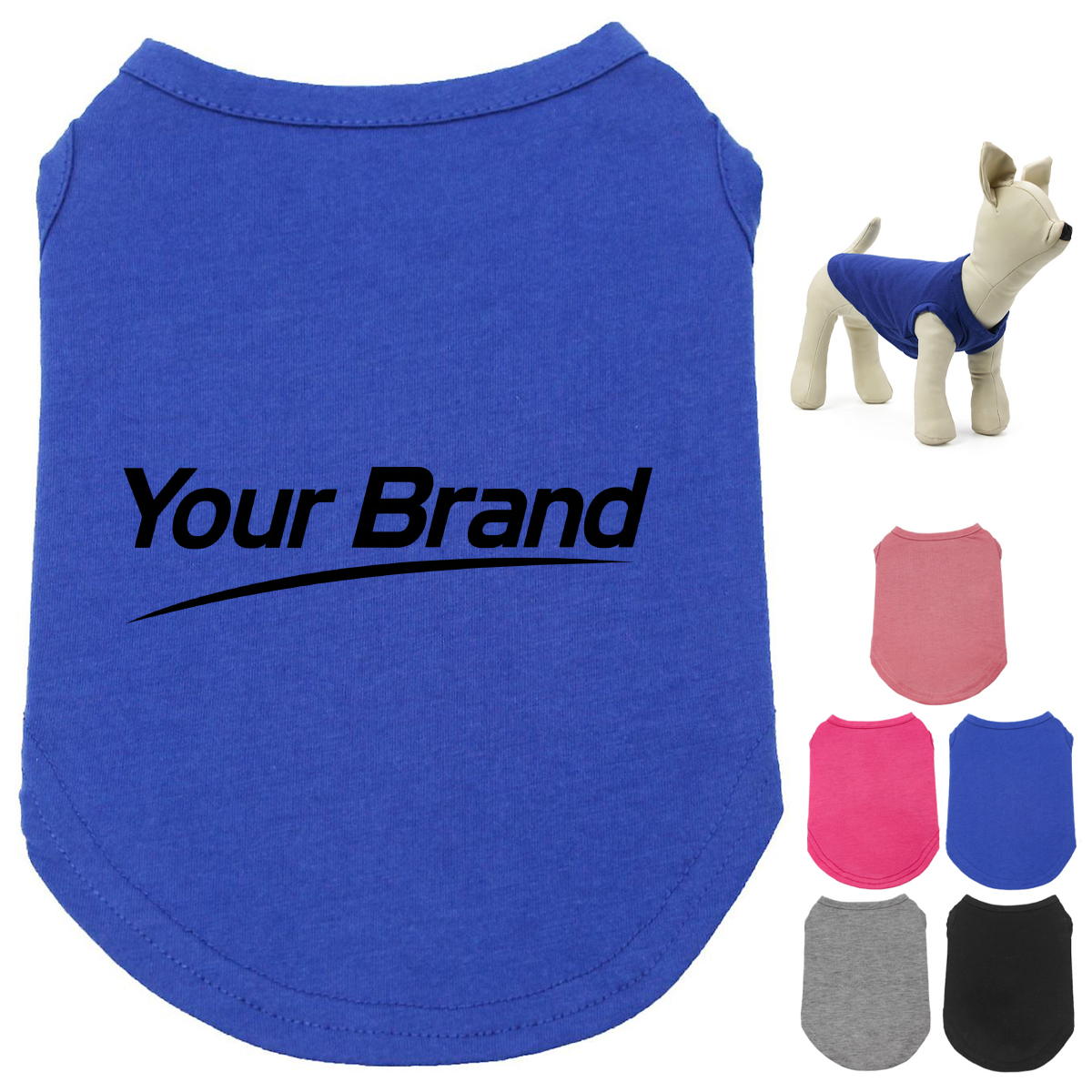 Solid Color Cotton Dog Vest Shirt