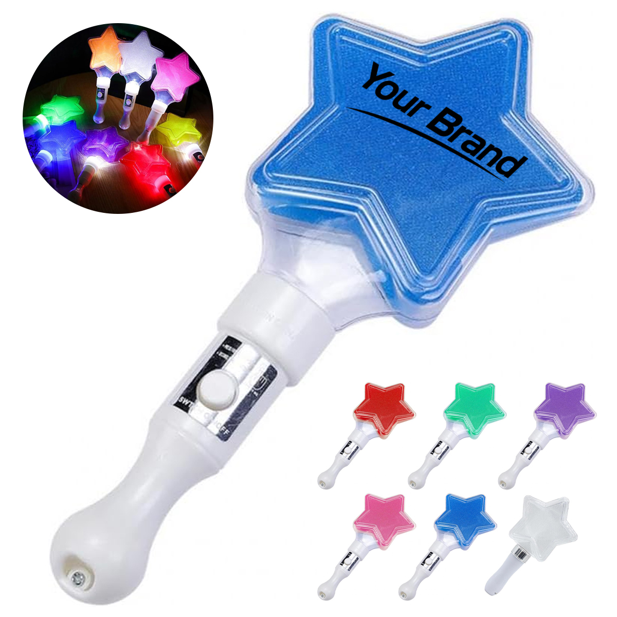 LED Star Light Up Cheer Stick