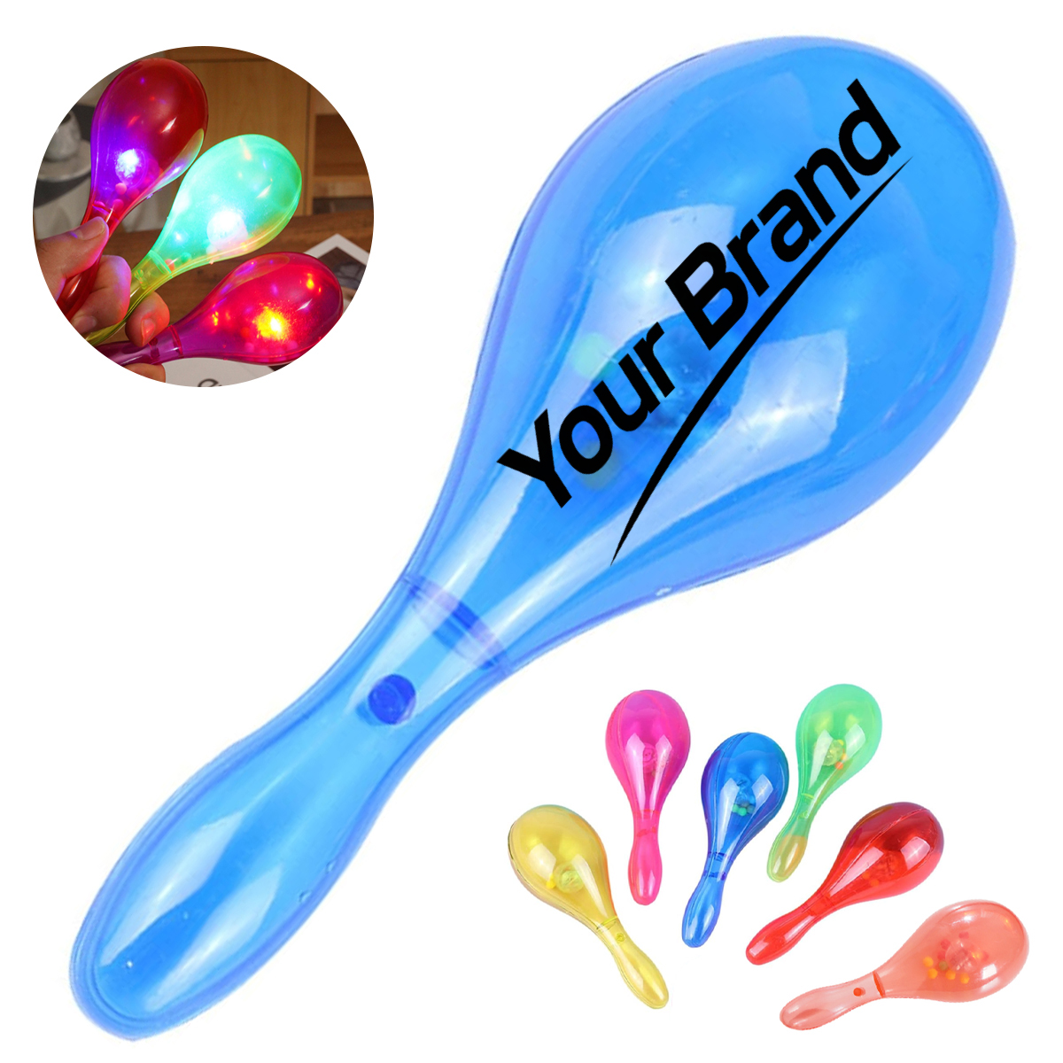 LED Glowing Maracas Rhythm Shakers