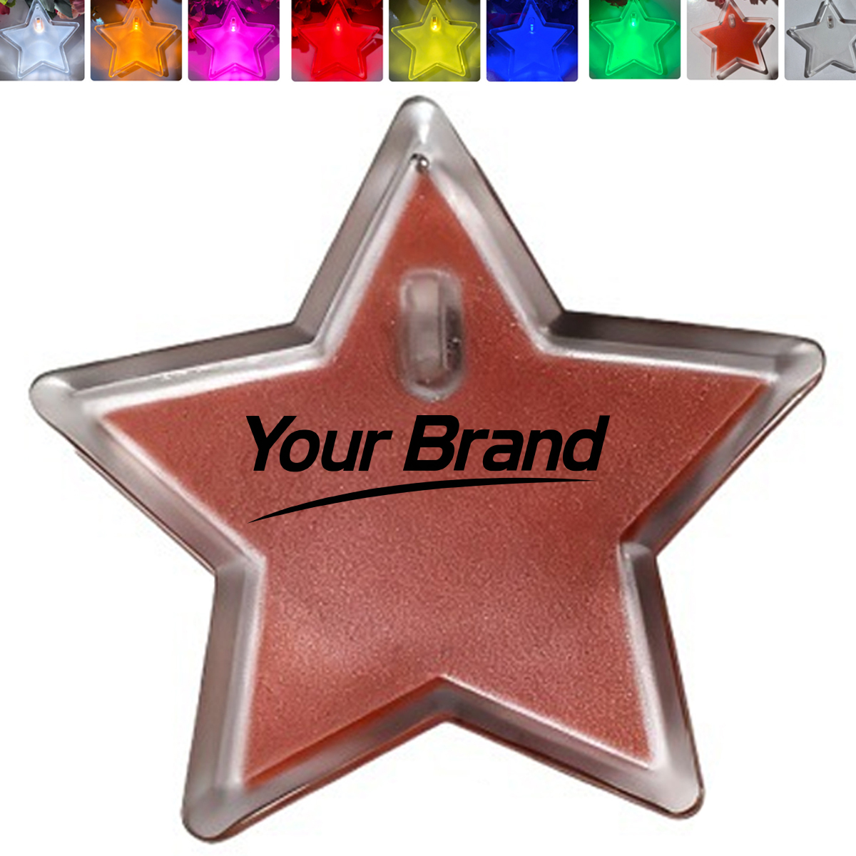 LED Glowing Five Pointed Star Brooch