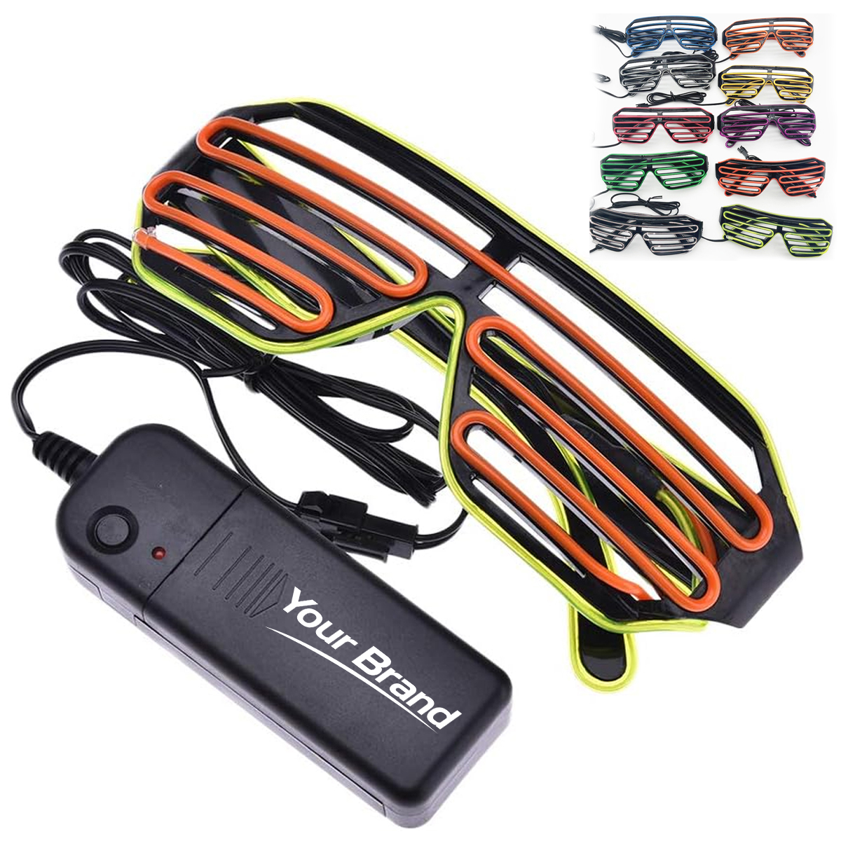 EL Wire Luminous Shutter Shades Glasses