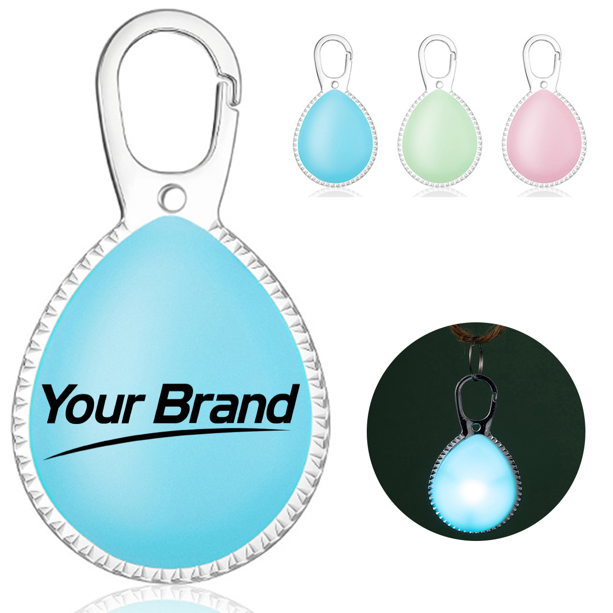 LED Luminous Teardrop Pet Safety Pendant